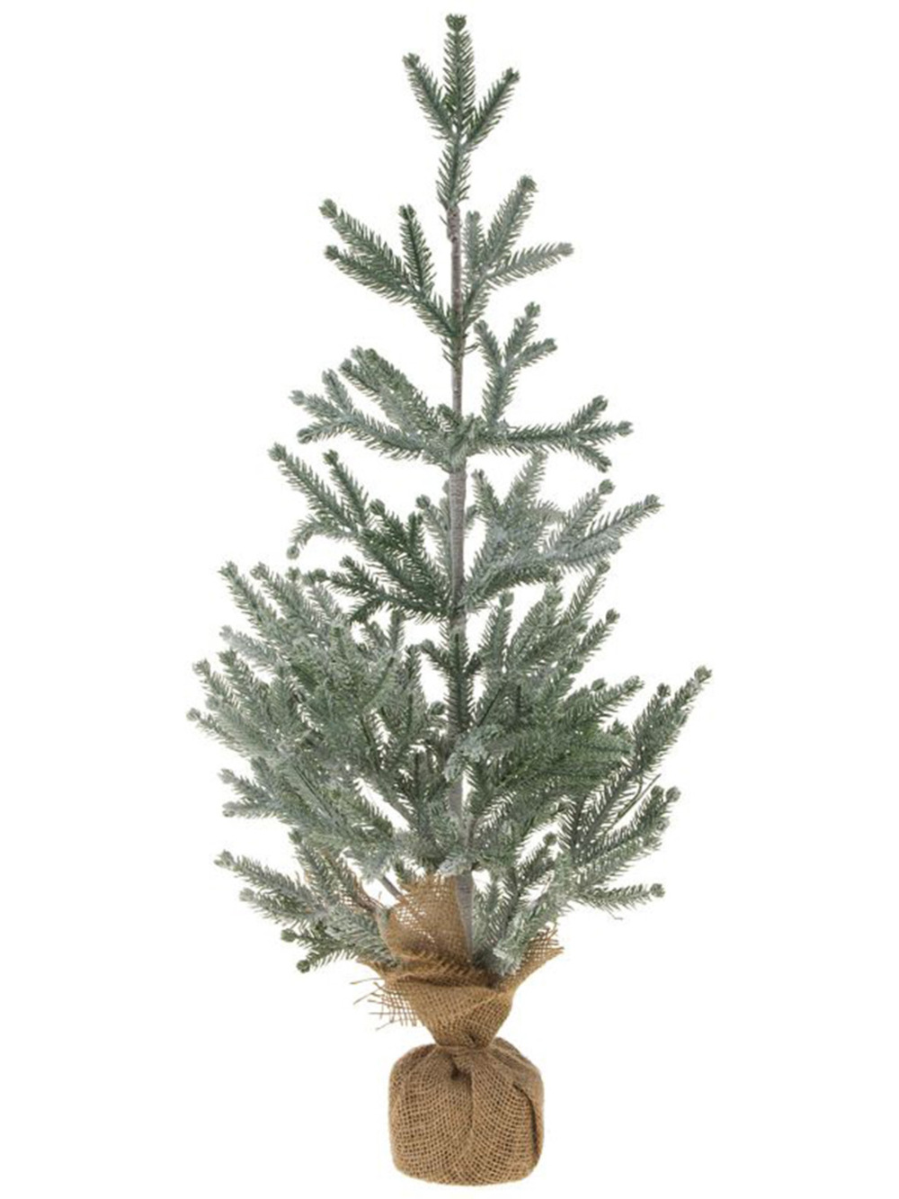 Ель искусственная заснеженная (ПЭ, ткань), H70 см Белый