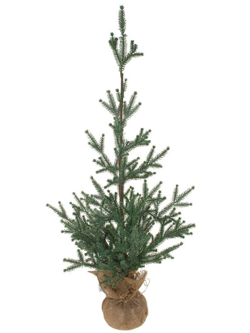 Ель искусственная заснеженная (ПЭ, ткань), H90 см Зеленый