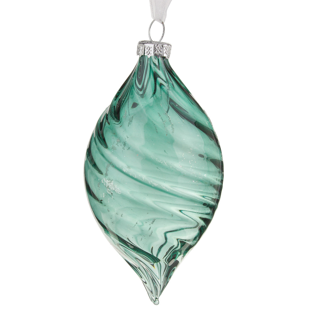 Елочная игрушка "Конус" (стекло), 6хН13 см Зеленый