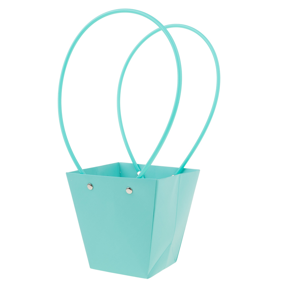 Сумка подарочная (картон), 12x8xH12,5 см, набор (10 шт), с ламинацией Бирюзовый