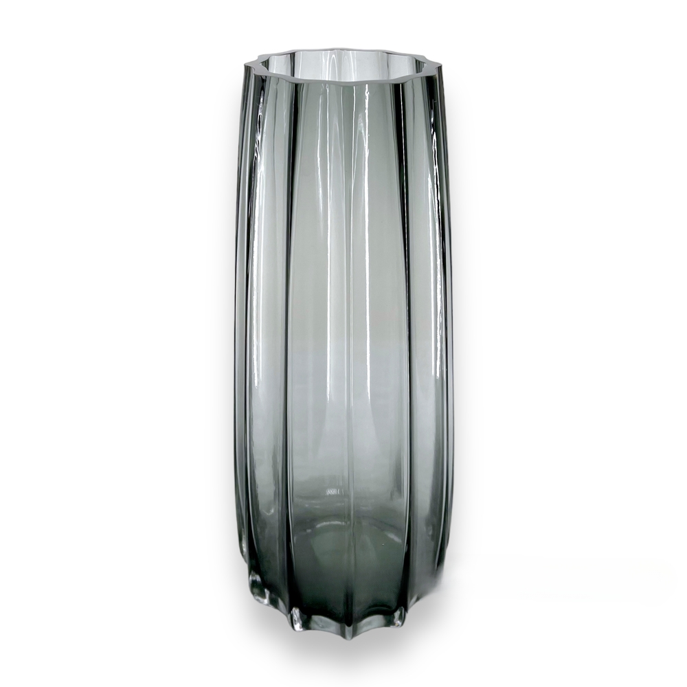 Ваза "Classic border" (стекло), D10xH30 см Бензиновый