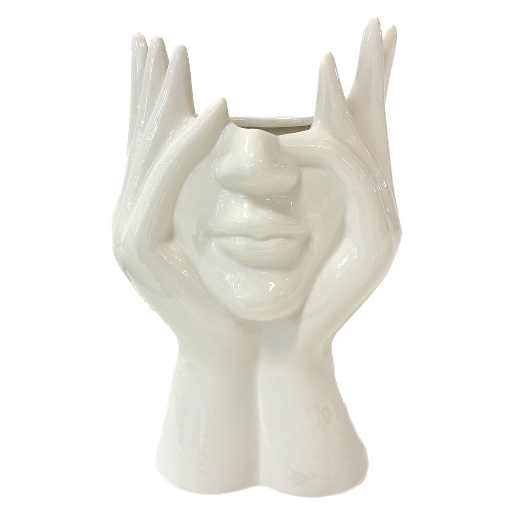 Ваза "Face" (керамика), D11х8хH18 см Белый