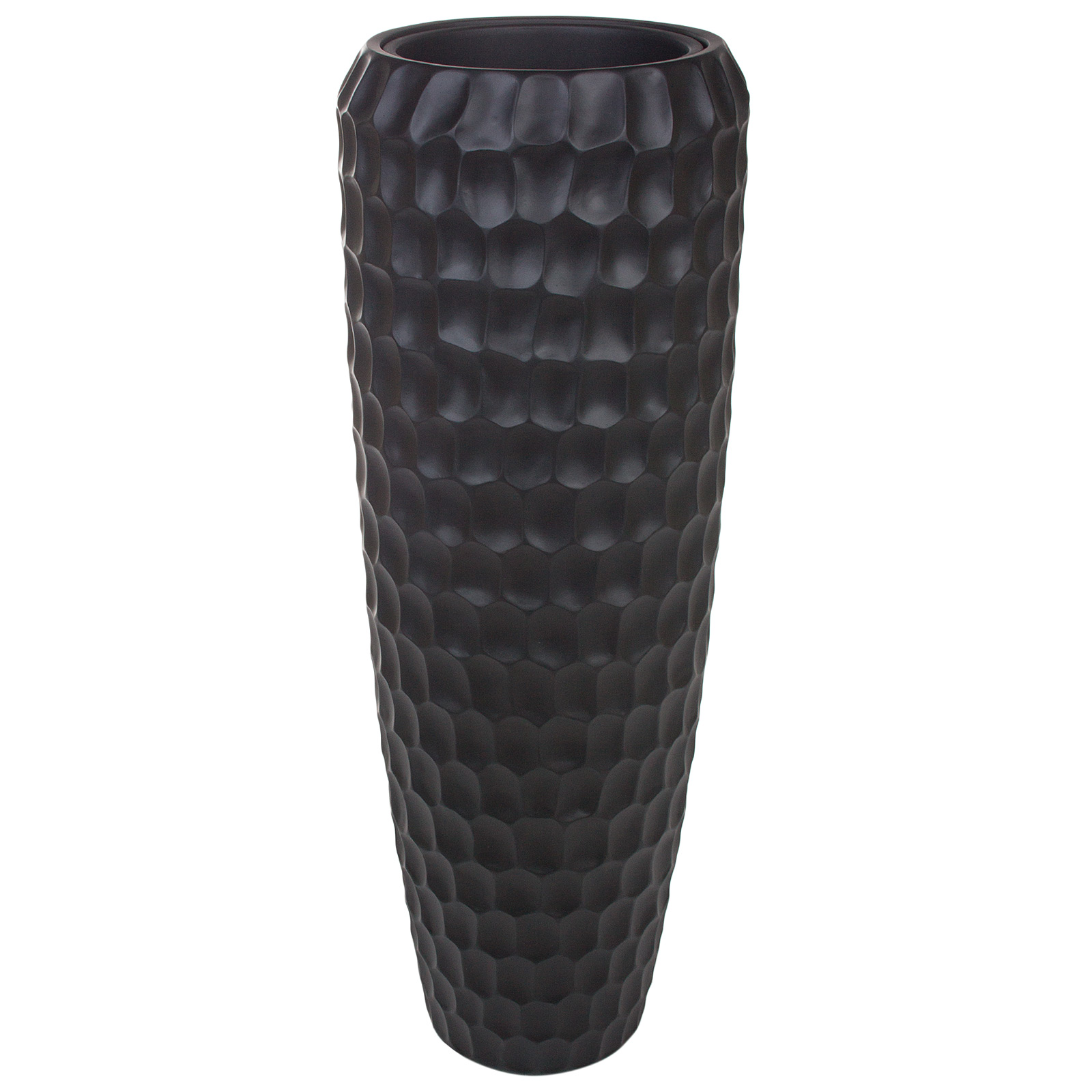 Кашпо Nobilis Marco "Pm-antra Cells Vase" (полистоун), D34хH97 см, с тех.горшком Антрацитовый