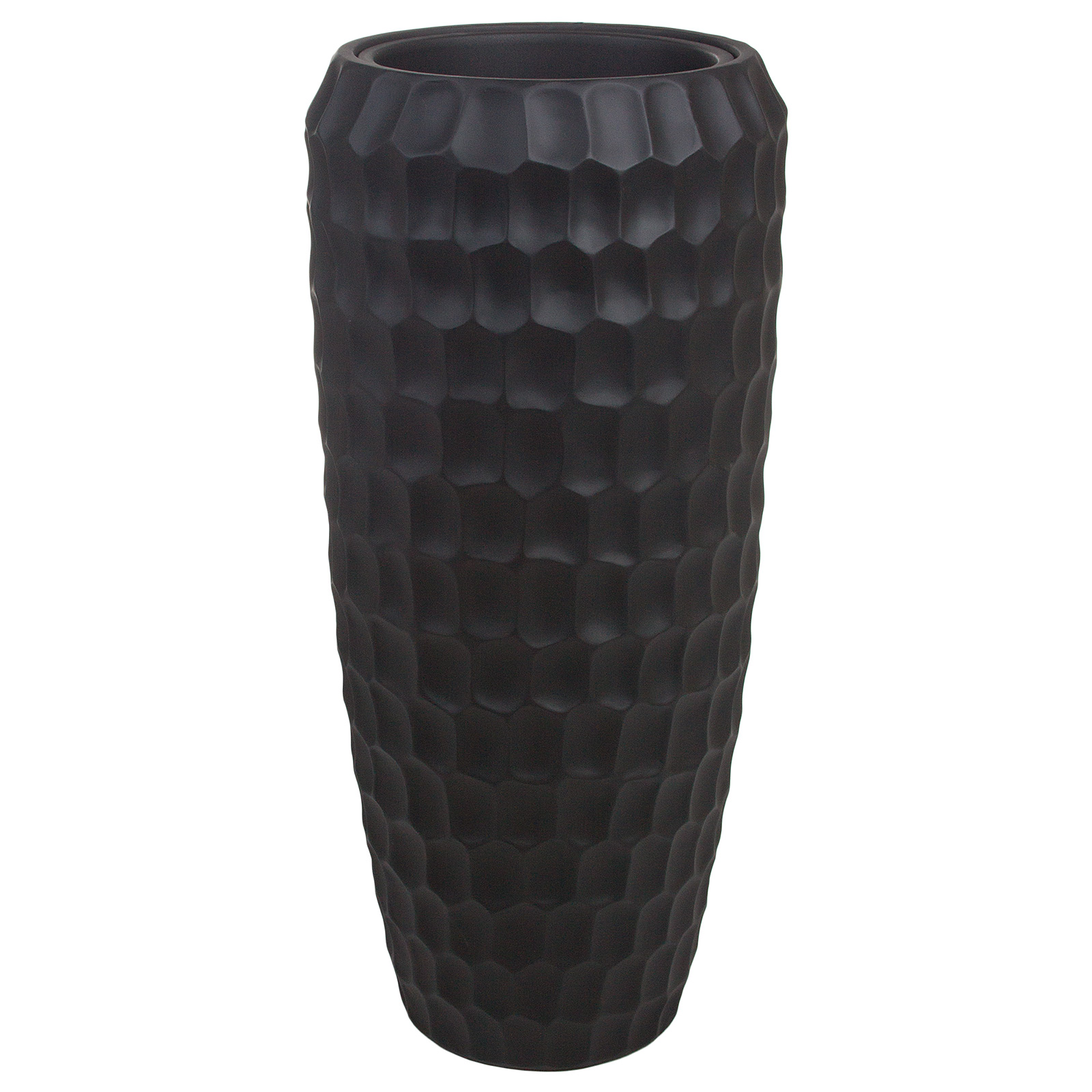 Кашпо Nobilis Marco "Pm-antra Cells Vase" (полистоун), D34хH75 см, с тех.горшком Антрацитовый