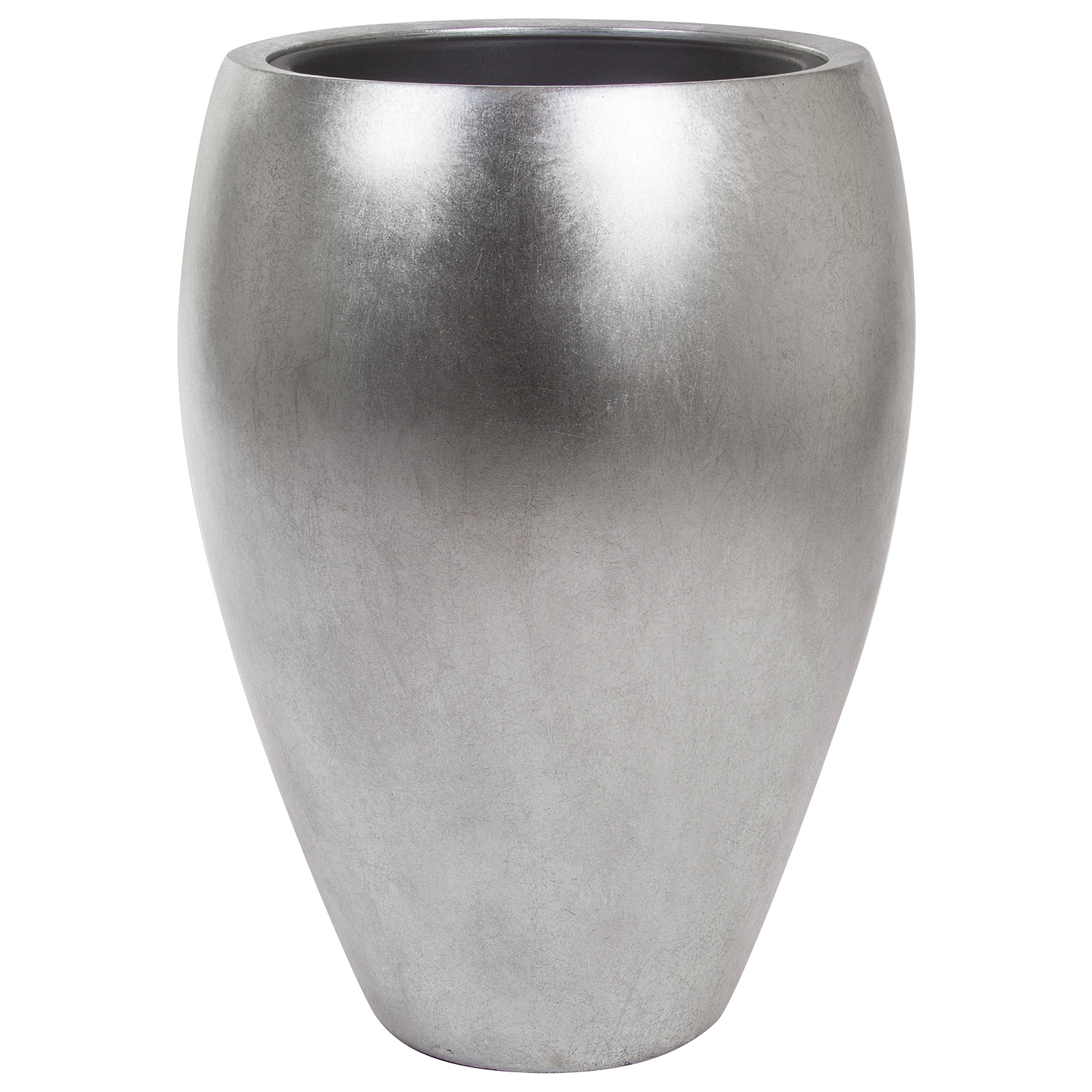 Кашпо Nobilis Marco "Pa-alu Round" (полистоун), D48хH67 см, с тех.горшком Серебряный