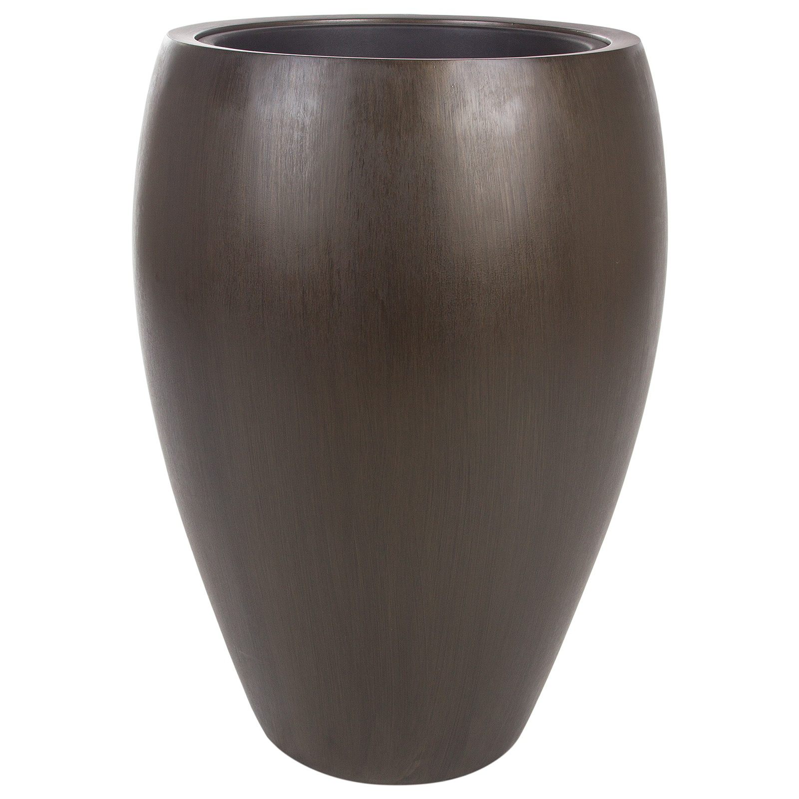 Кашпо Nobilis Marco "Pab-coal Round" (полистоун), D48хH67 см, с тех.горшком Бронзовый