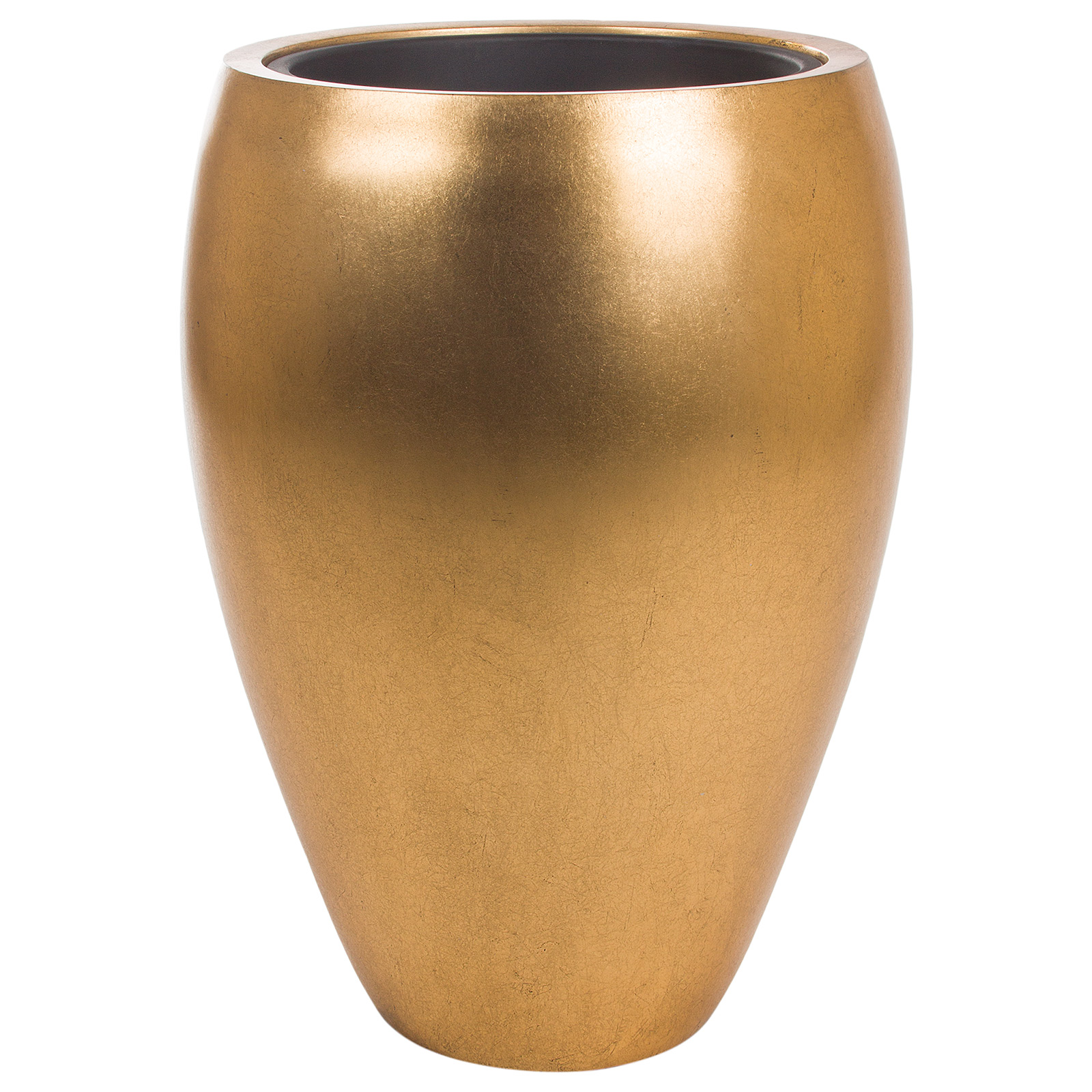 Кашпо Nobilis Marco "Pa-gold Round" (полистоун), D48хH67 см, с тех.горшком Золотой