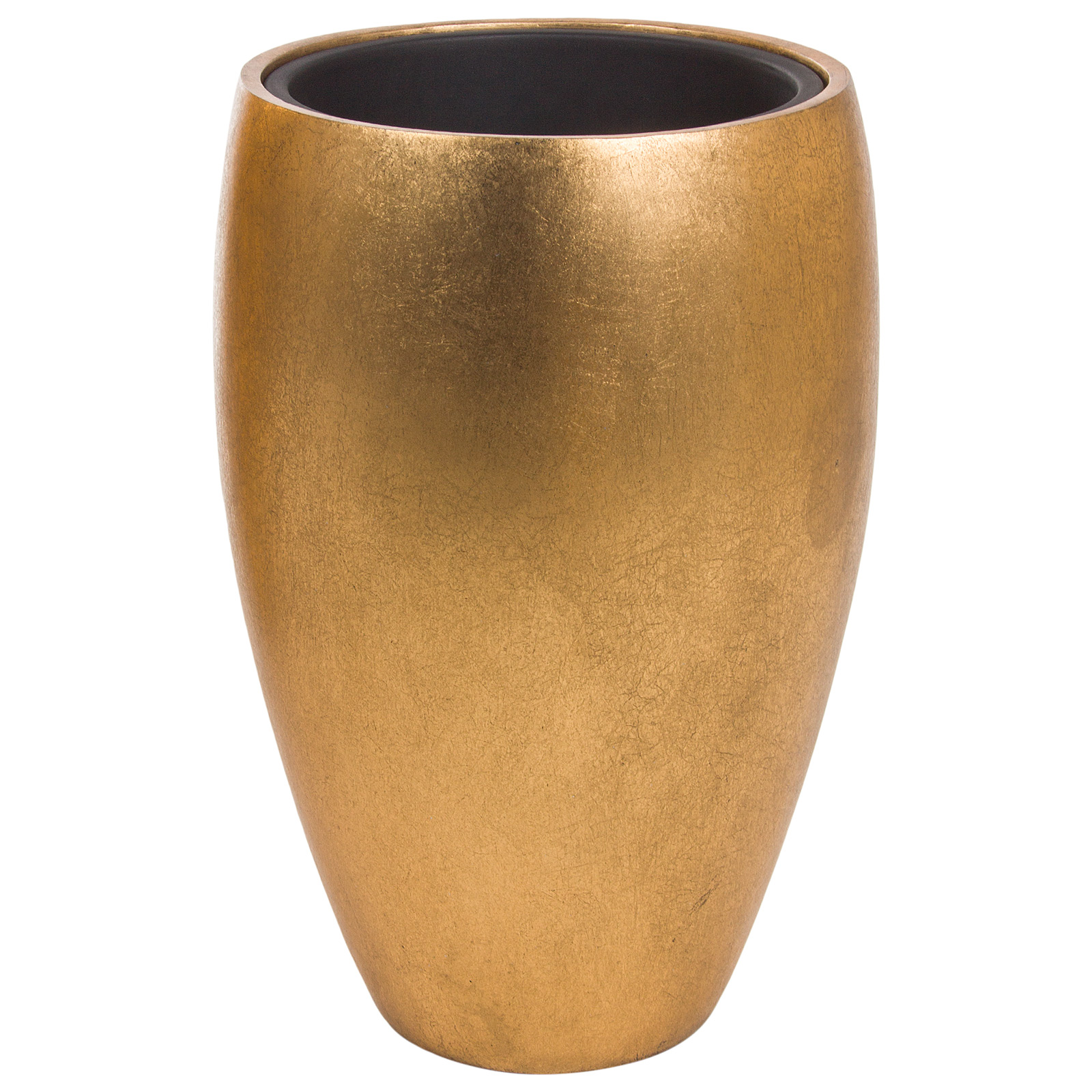 Кашпо Nobilis Marco "Pa-gold Round" (полистоун), D32хH49 см, с тех.горшком Золотой