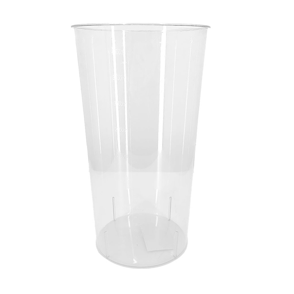 Вазон "Cone" (пластик), D20xH36 см, со шкалой Прозрачный