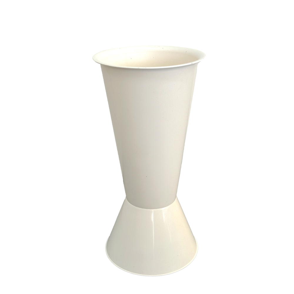 Вазон "Simple" (пластик), D22xH44,5 см, разборный Белый