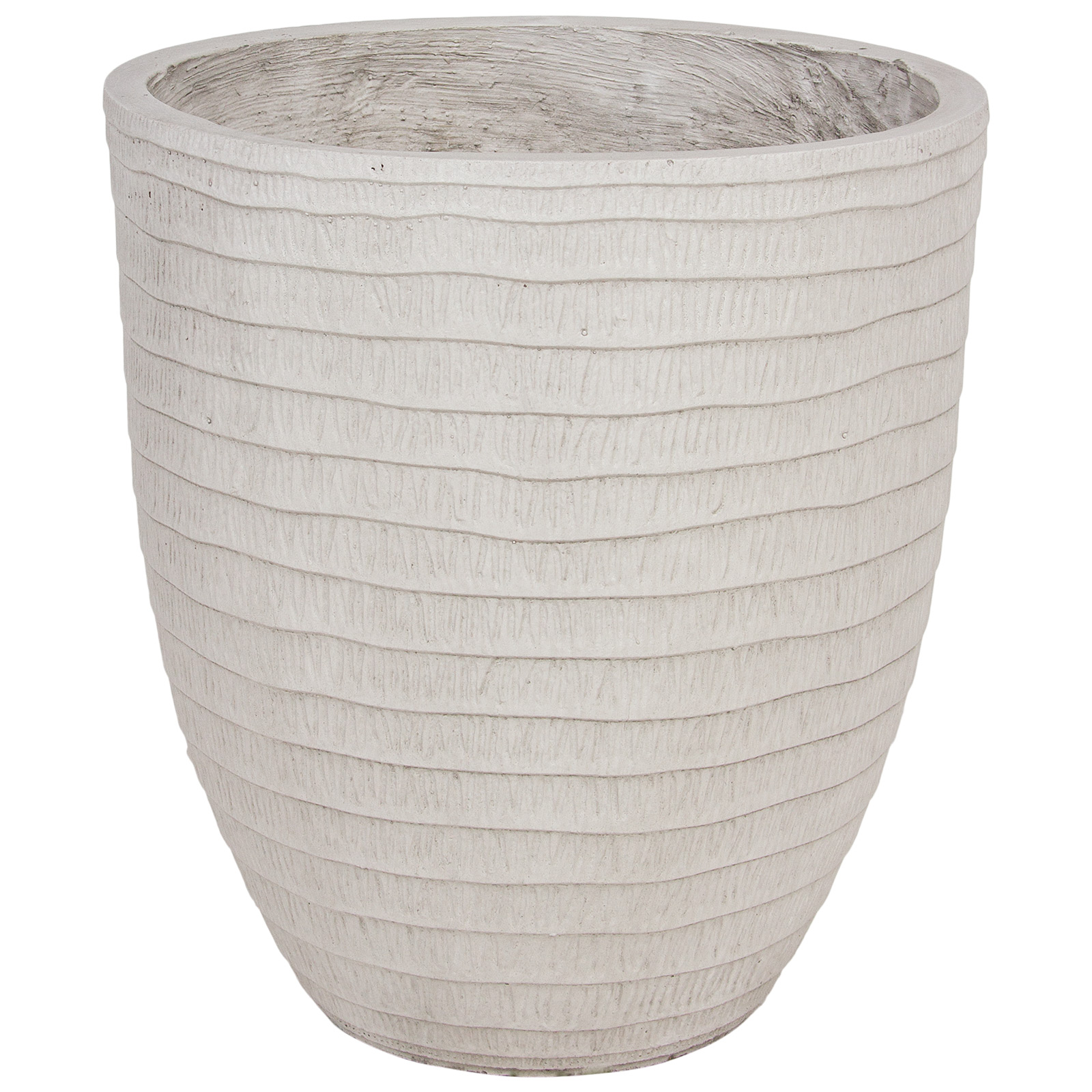 Кашпо Nobilis Marco "Waves grey Round" (файберклэй), D31хH34 см Серый