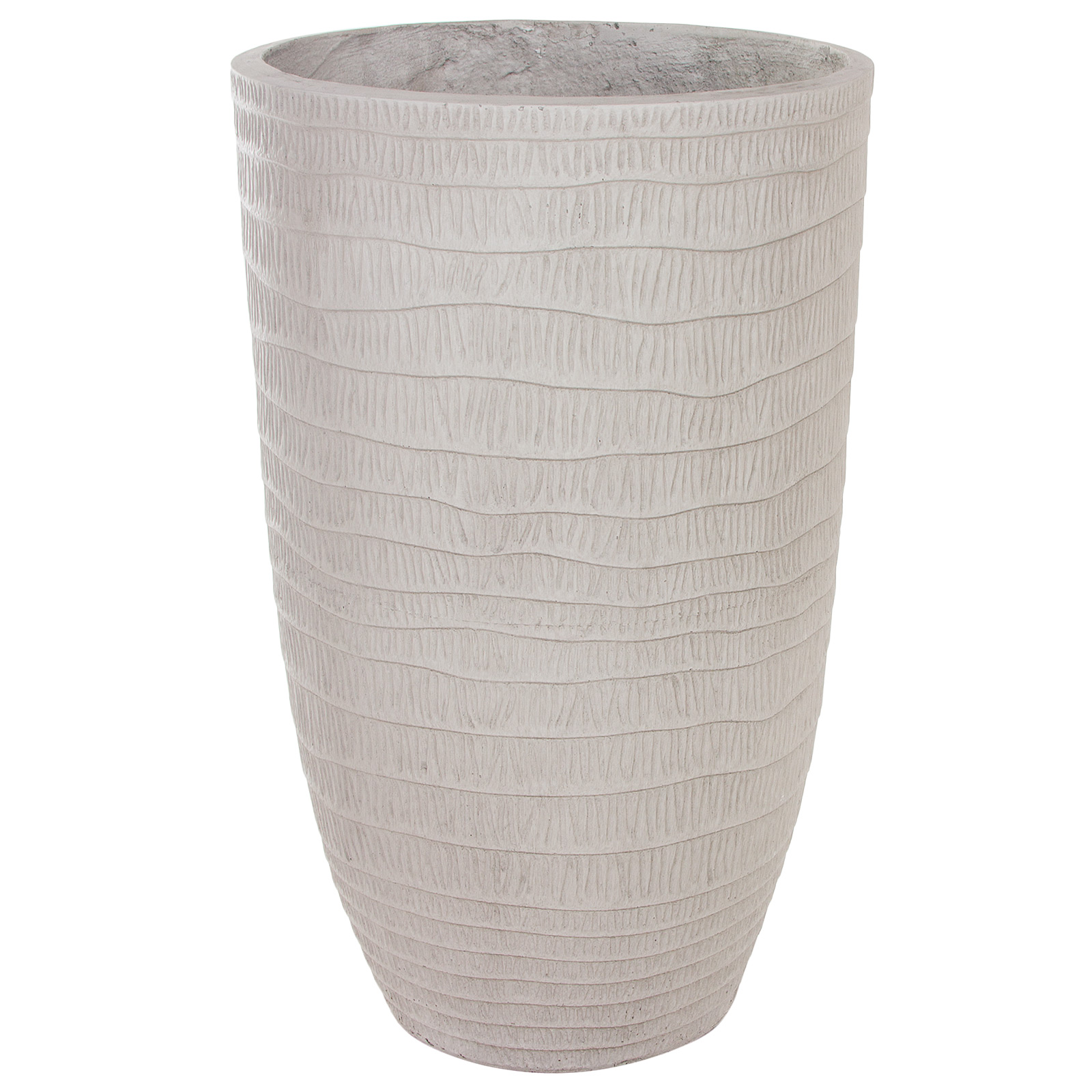 Кашпо Nobilis Marco "Waves grey Vase" (файберклэй), D45хH73 см Серый