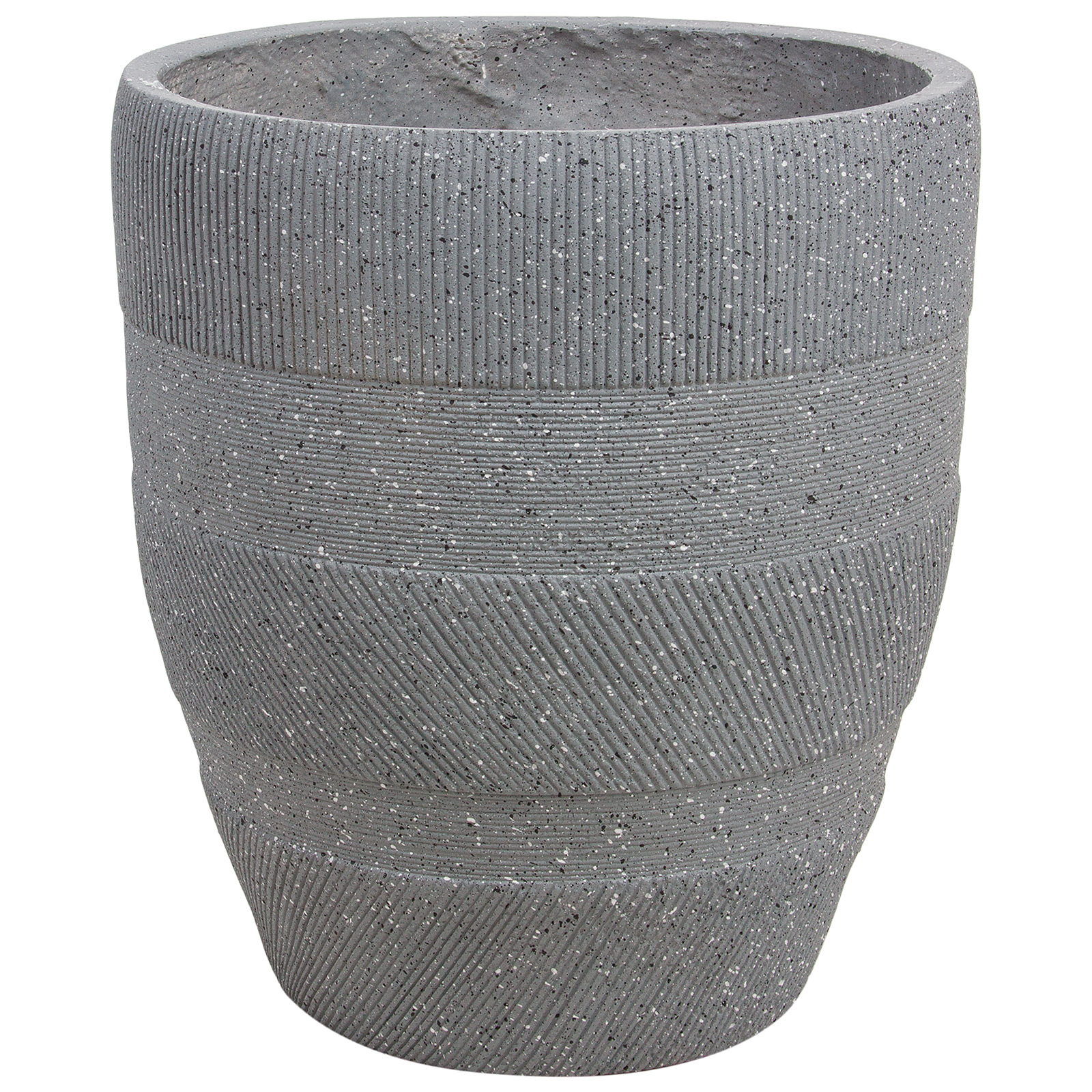 Кашпо Nobilis Marco "Tapes graphite Round" (файберклэй), D36xH40 см Серый