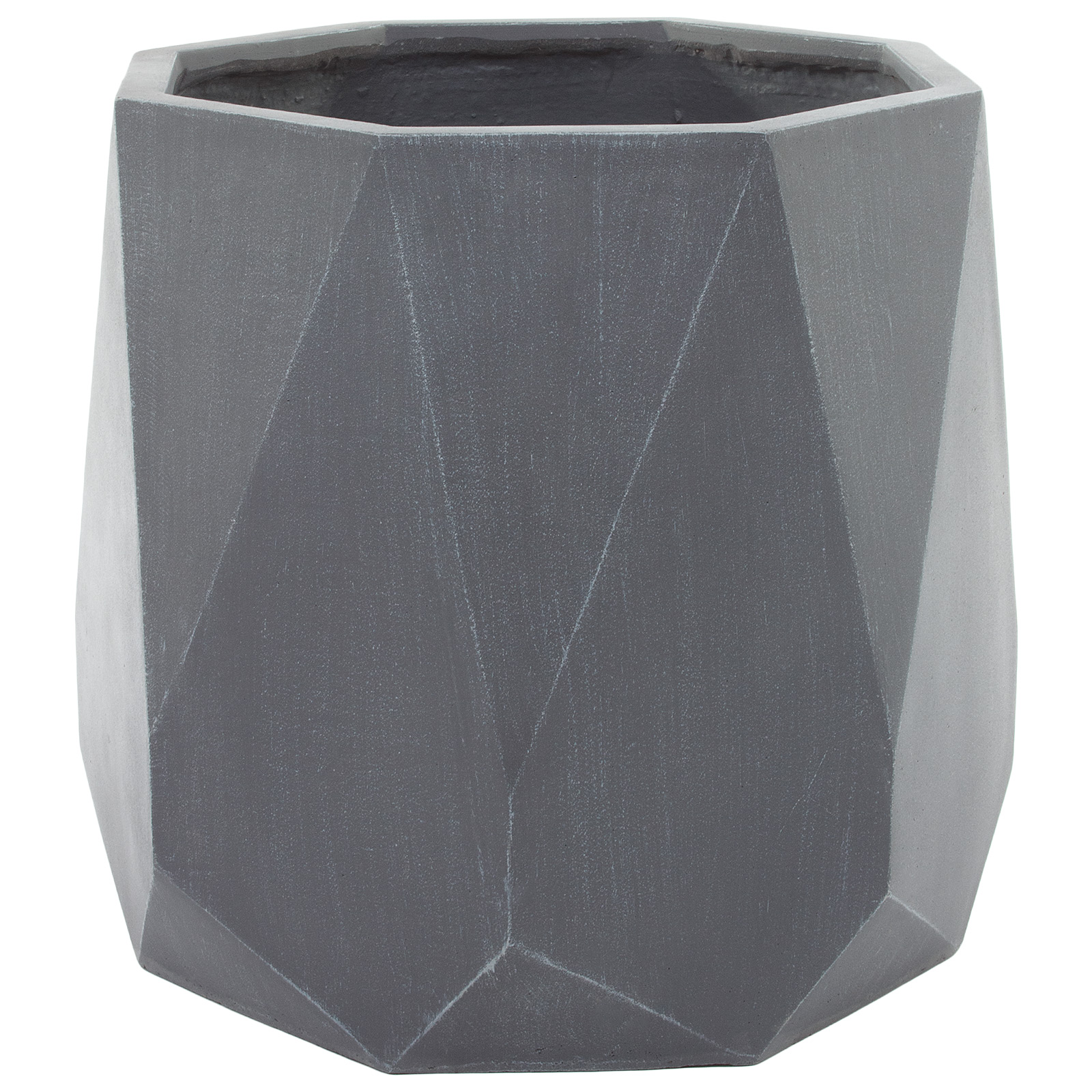 Кашпо Nobilis Marco "Diamond white grey Prizm" (файкостоун), D55хH49 см Серый