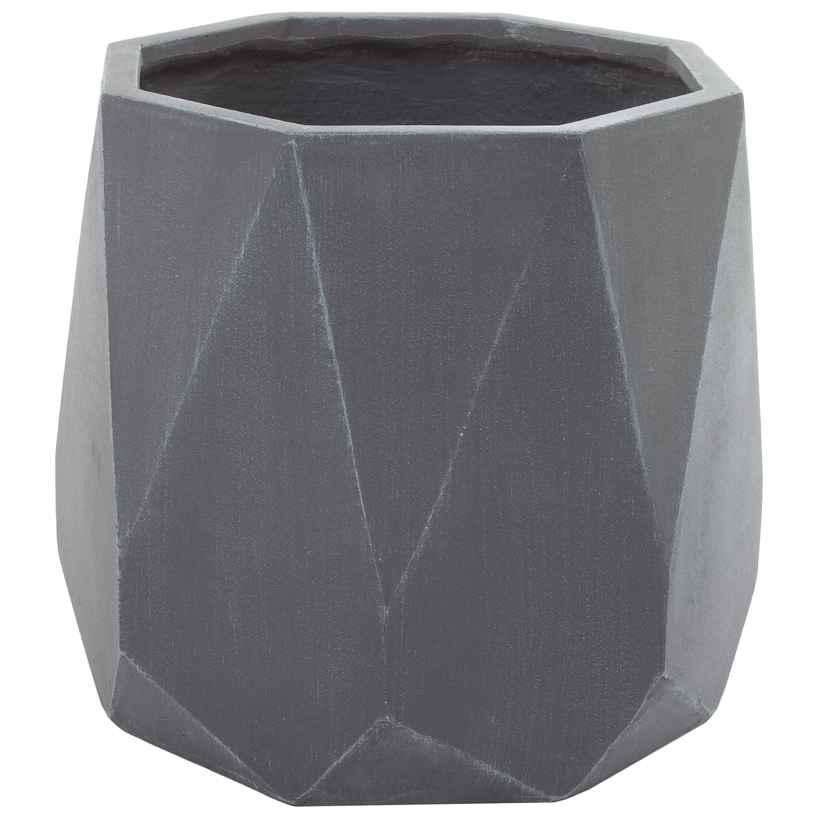 Кашпо Nobilis Marco "Diamond white grey Prizm" (файкостоун), D42,5хH37 см Серый