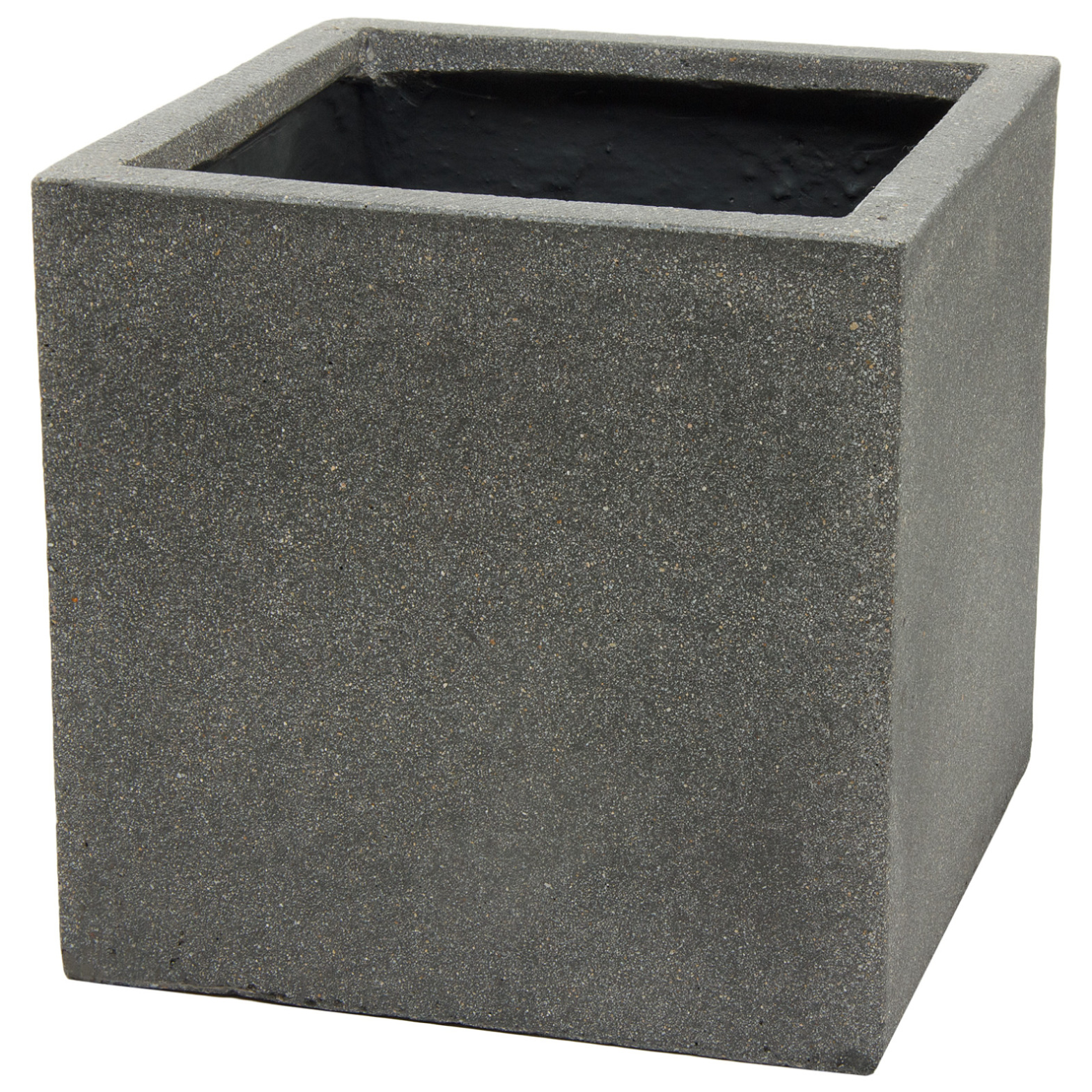 Кашпо Nobilis Marco "Plain rough grey Cube" (файкостоун), 30x30xH30 см Серый