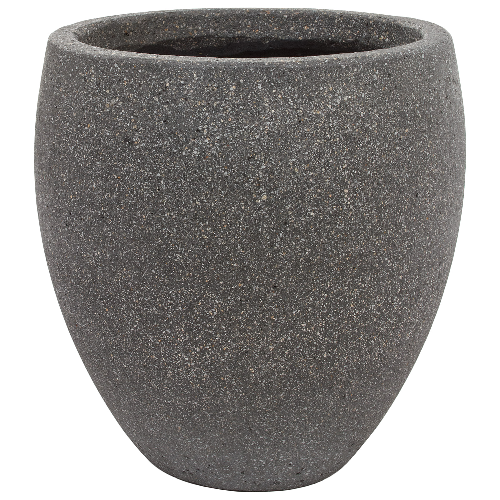 Кашпо Nobilis Marco "Plain rough grey Round" (файкостоун), D22хH22,5 см Серый