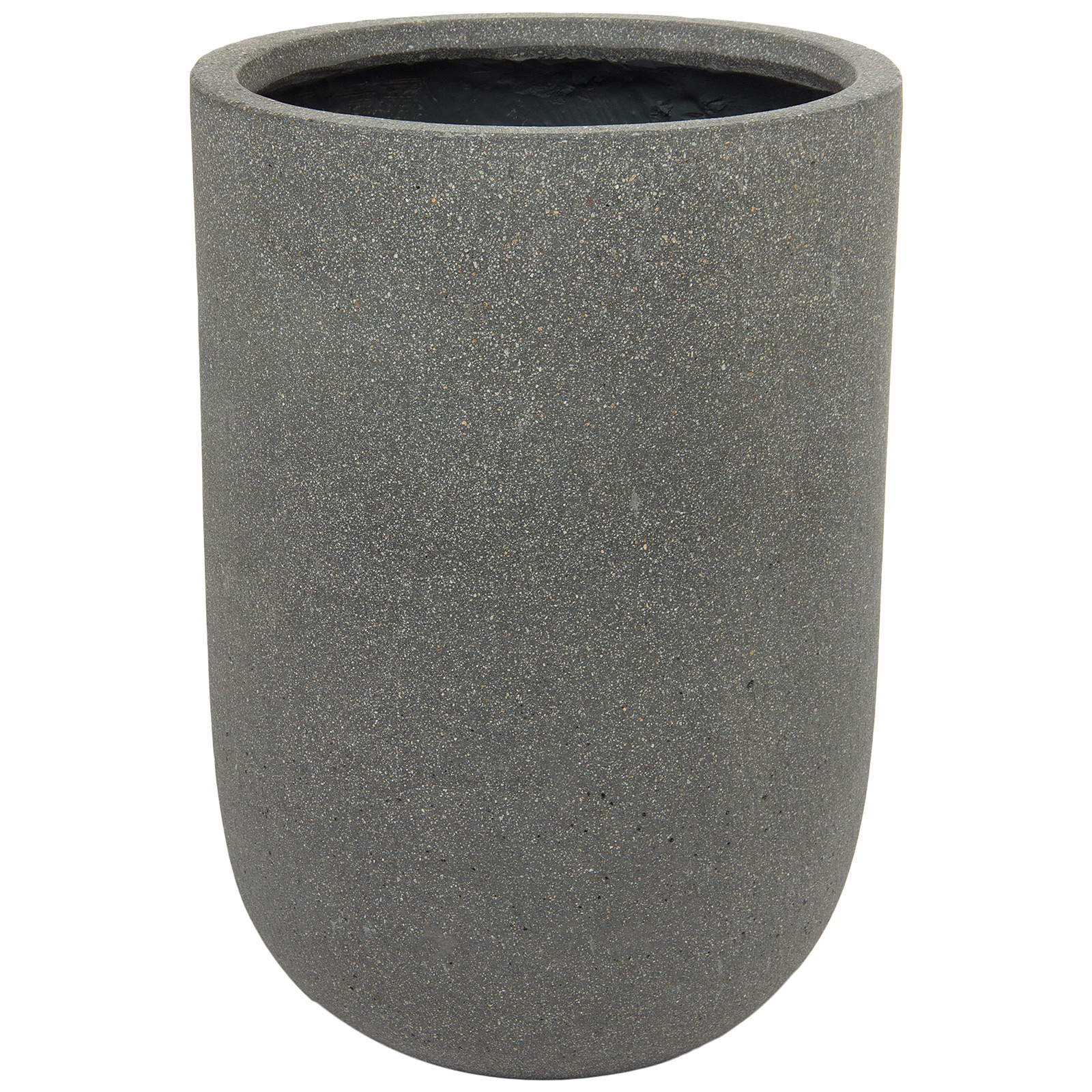 Кашпо Nobilis Marco "Plain rough grey Jar" (файкостоун), D28хH40 см Серый