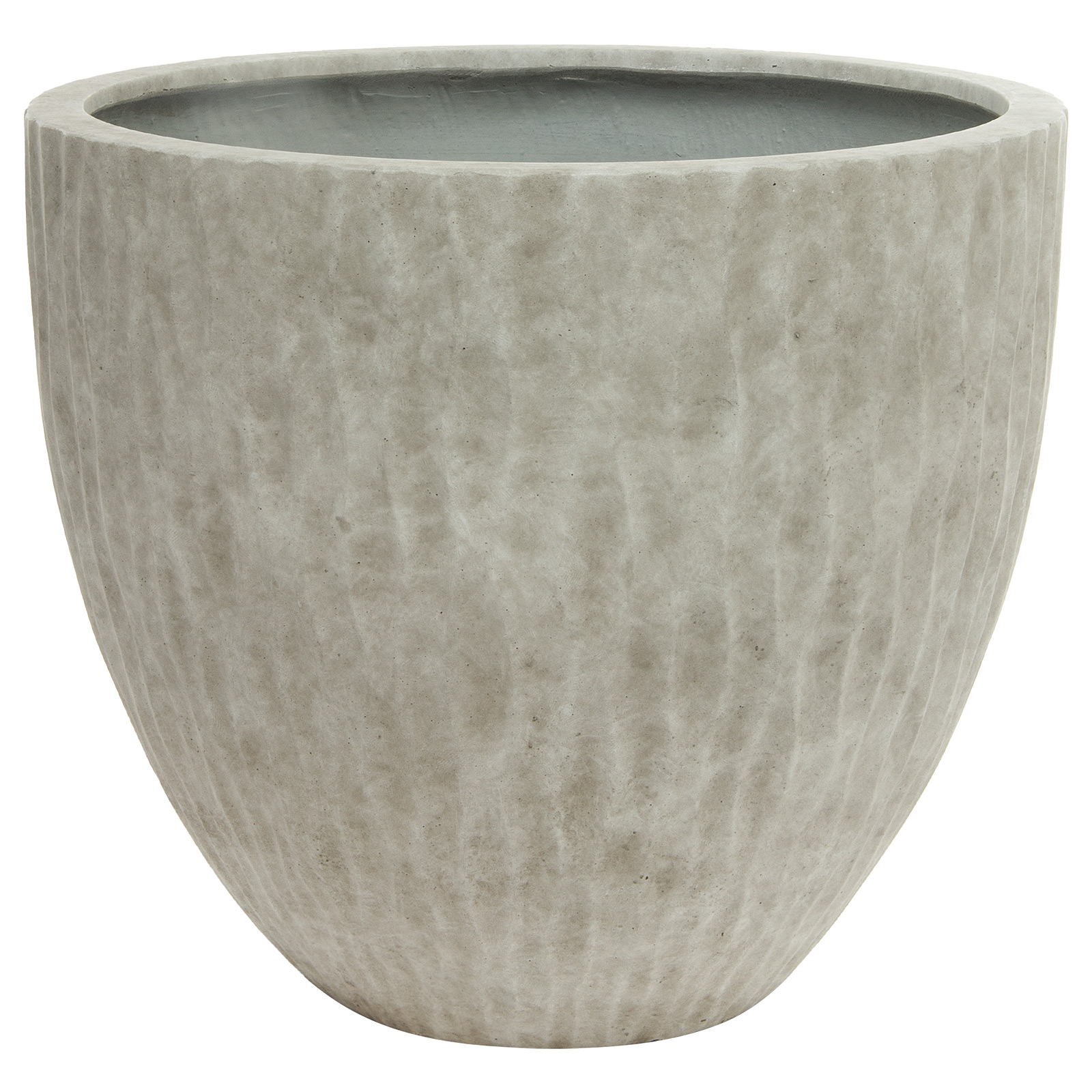 Кашпо Nobilis Marco "Waves Ash-grey Round" (файкостоун), D60xH53 см Светло-серый
