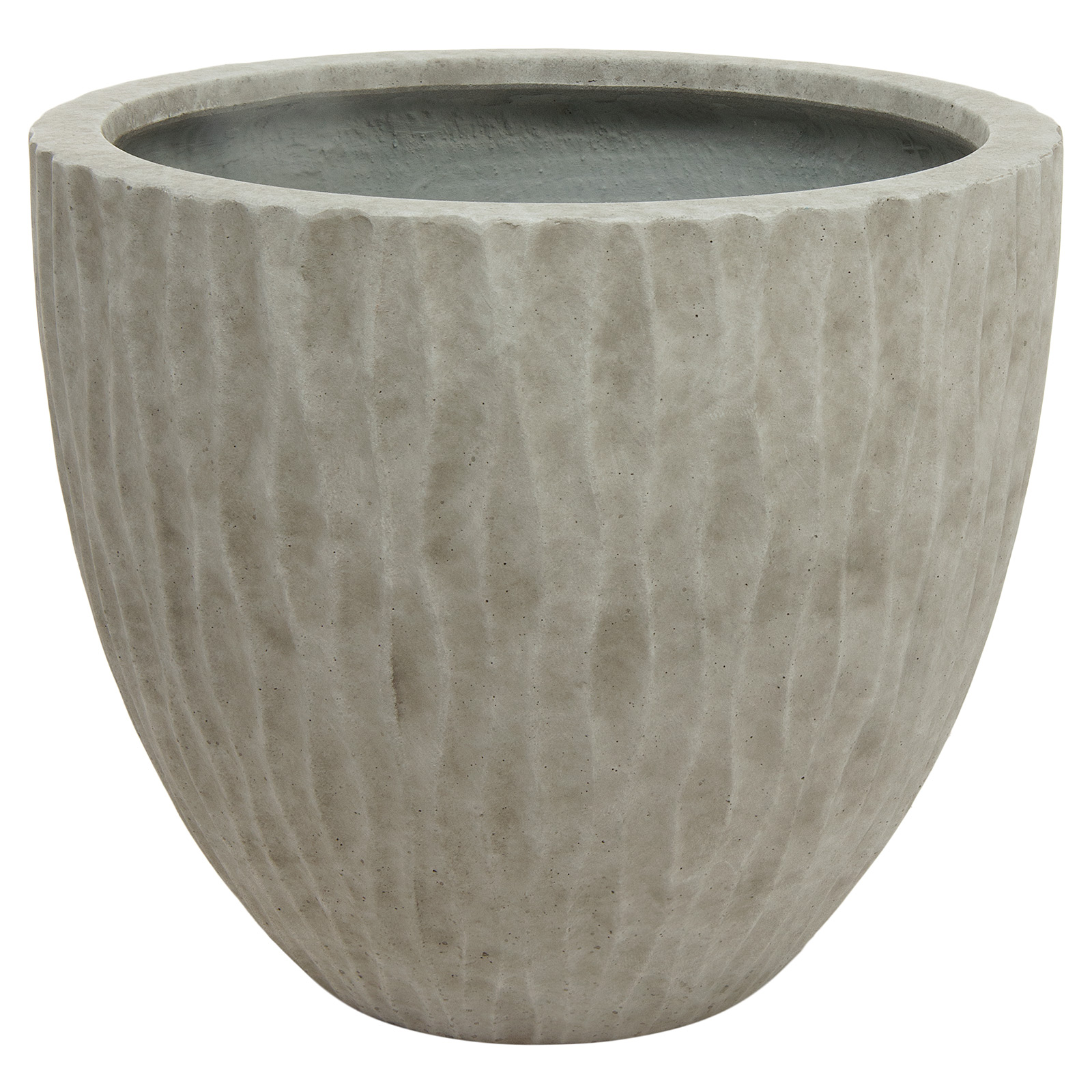 Кашпо Nobilis Marco "Waves Ash-grey Round" (файкостоун), D42xH36 см Светло-серый