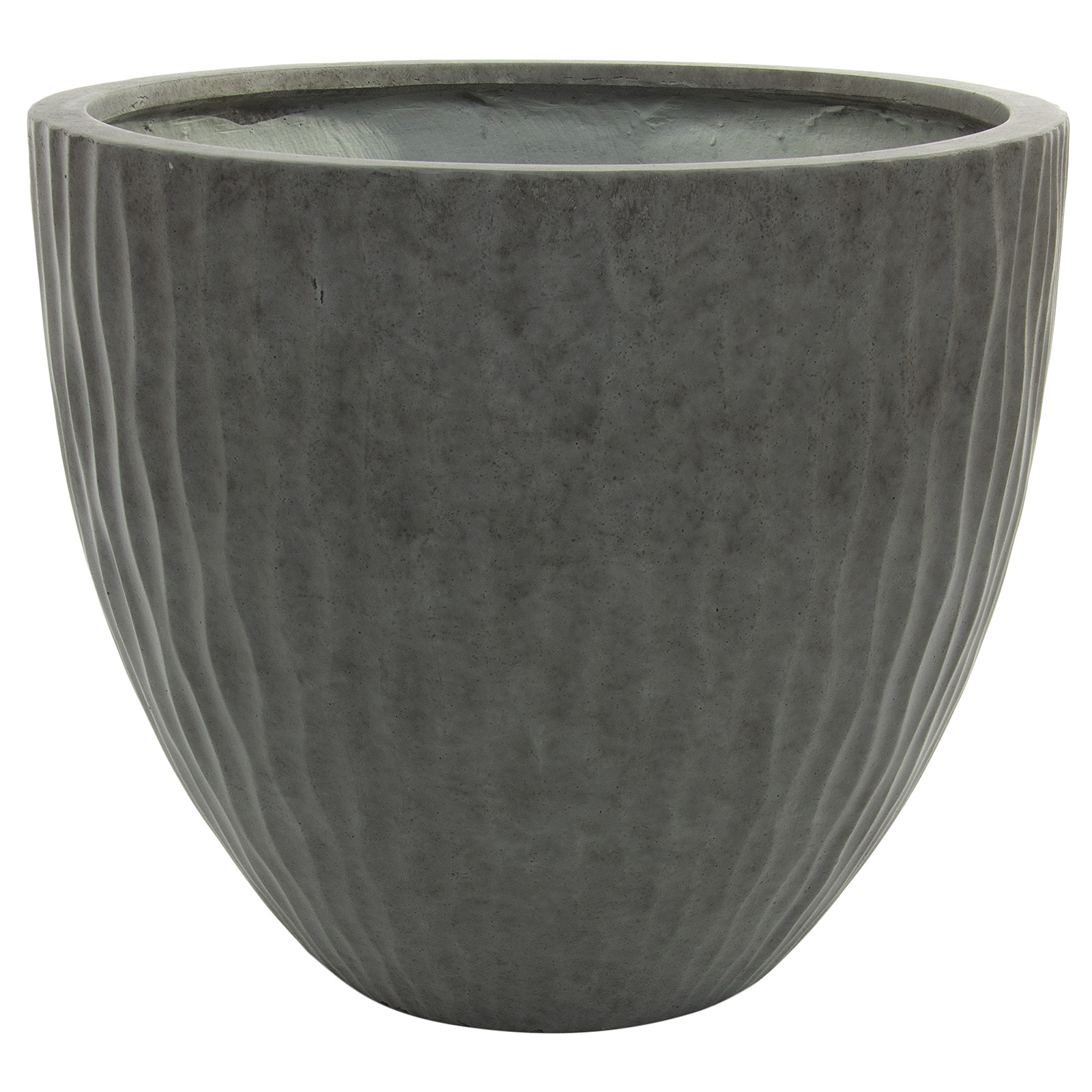 Кашпо Nobilis Marco "Waves Dark grey Round" (файкостоун), D60xH53 см Темно-серый