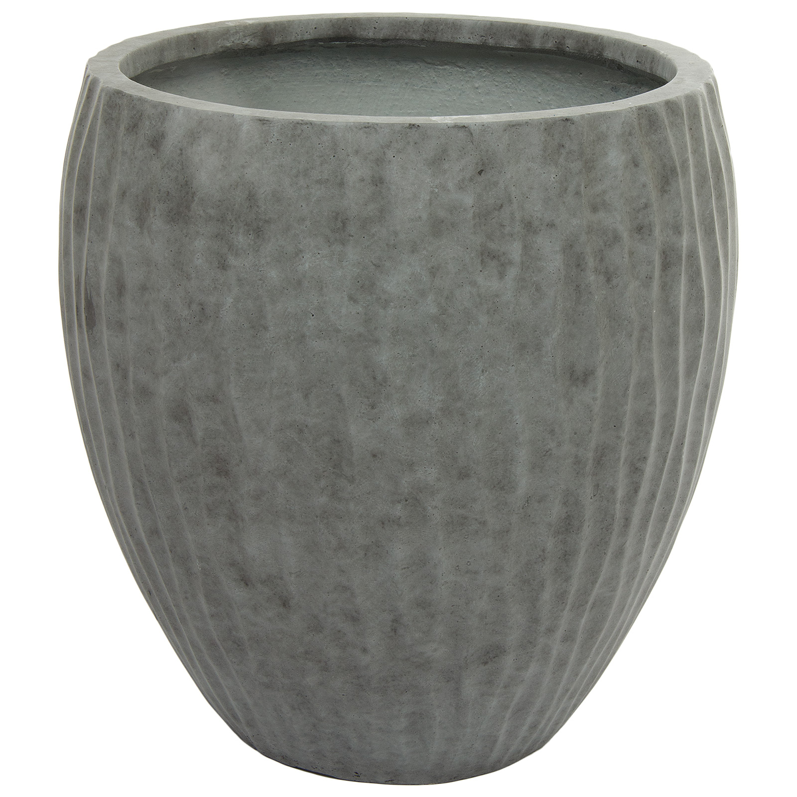 Кашпо Nobilis Marco "Waves Dark grey Round" (файкостоун), D40xH40 см Темно-серый