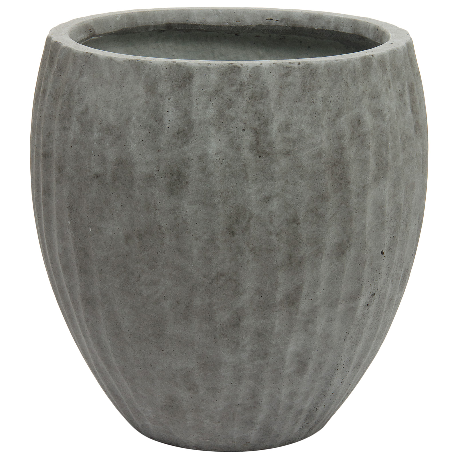 Кашпо Nobilis Marco "Waves Dark grey Round" (файкостоун), D30xH30 см Темно-серый