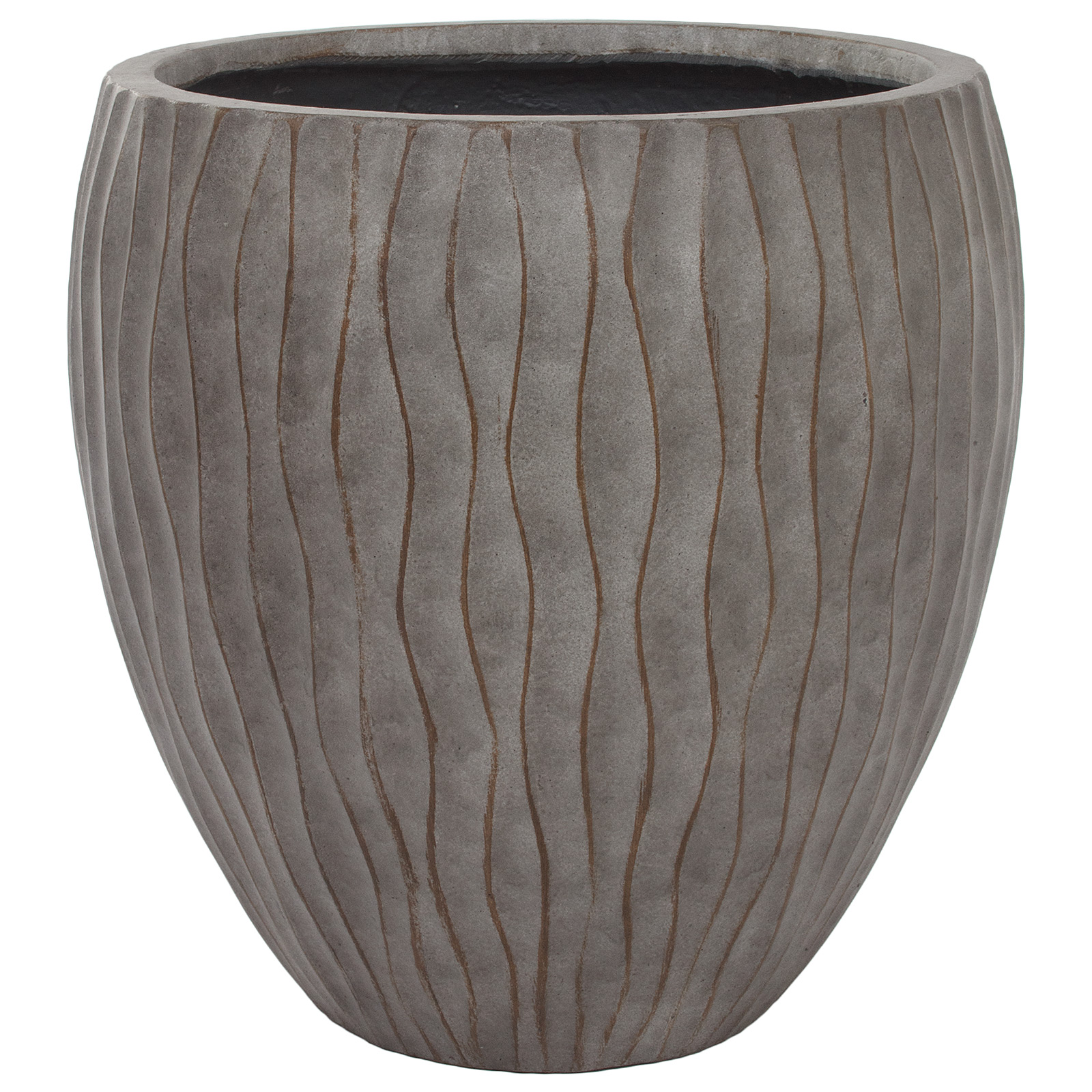 Кашпо Nobilis Marco "Waves Fossil-wood Round" (файкостоун), D40xH40 см Коричневый