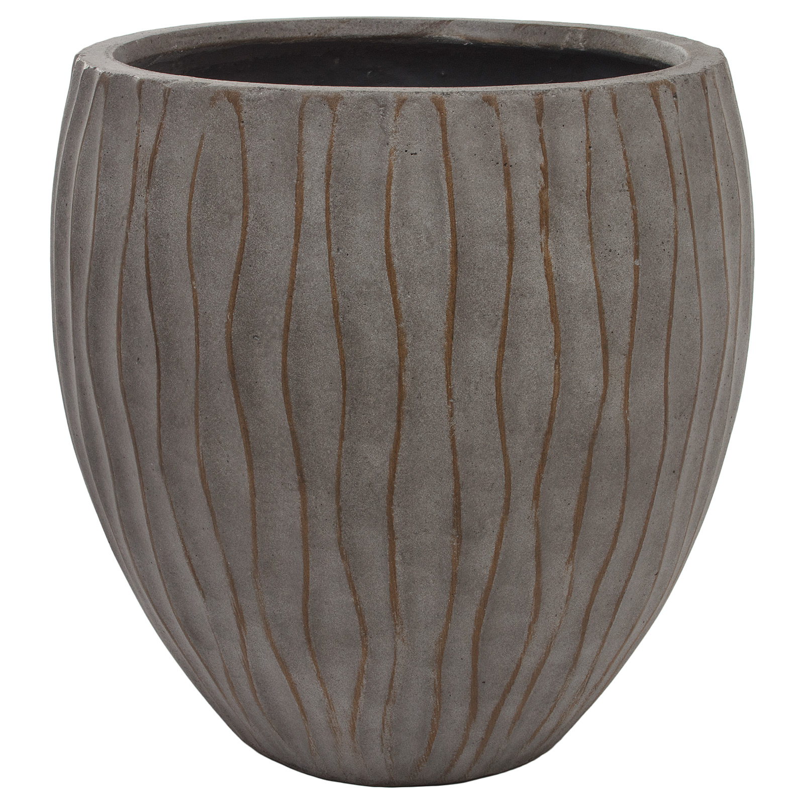 Кашпо Nobilis Marco "Waves Fossil-wood Round" (файкостоун), D30xH30 см Коричневый