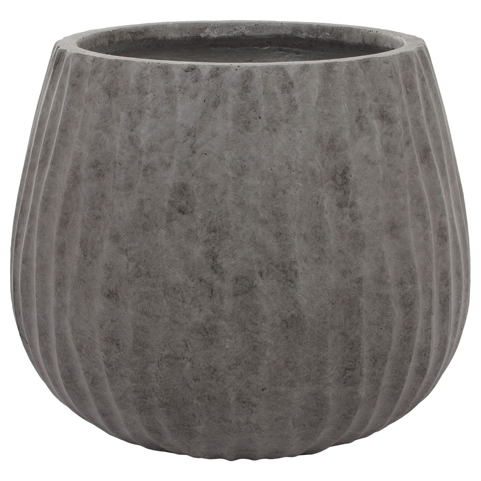 Кашпо Nobilis Marco "Waves dark grey Jaze" (файкостоун), D32хH27,5 см Темно-серый