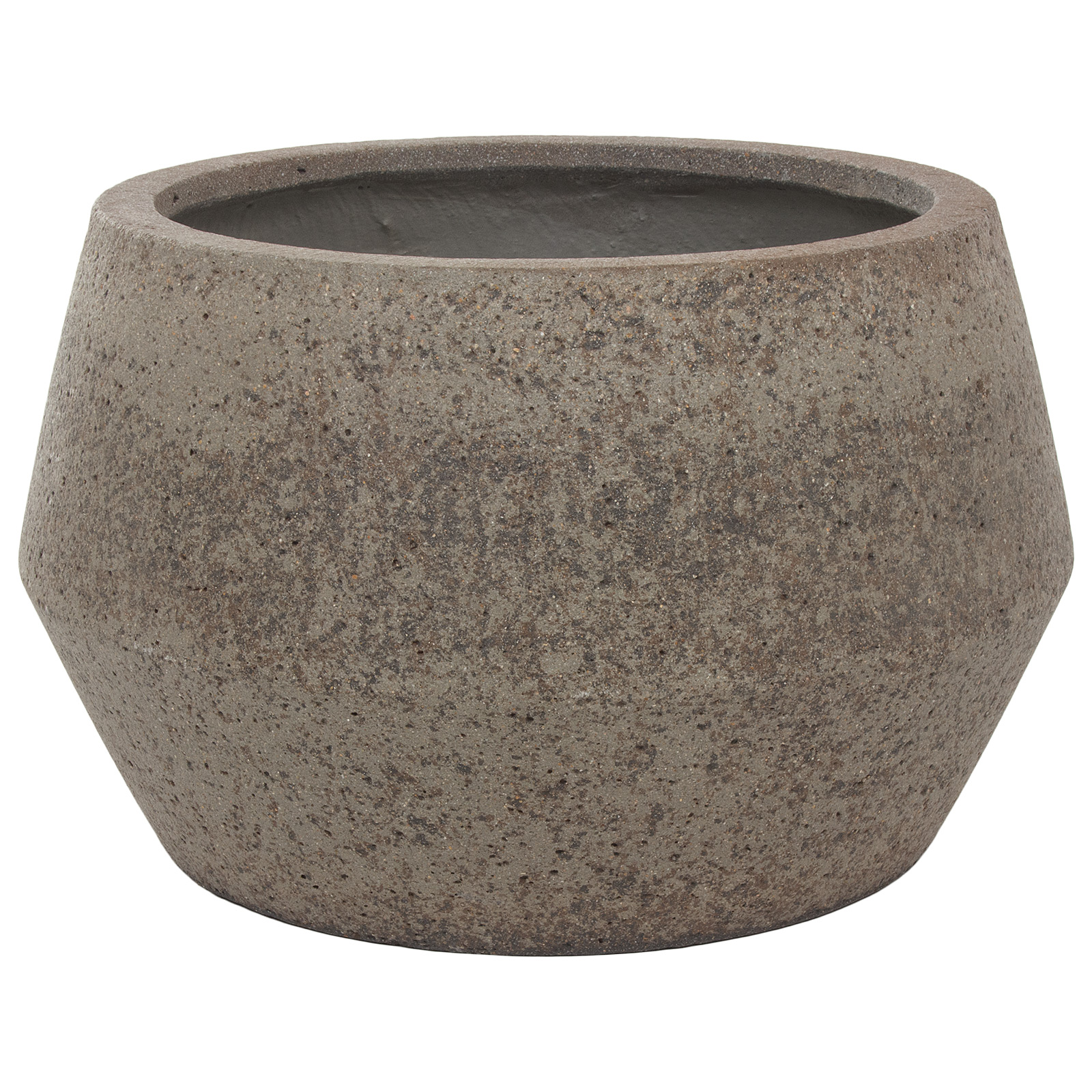 Кашпо Nobilis Marco "Stone Grey Crater" (файкостоун), D53xH32 см Серый