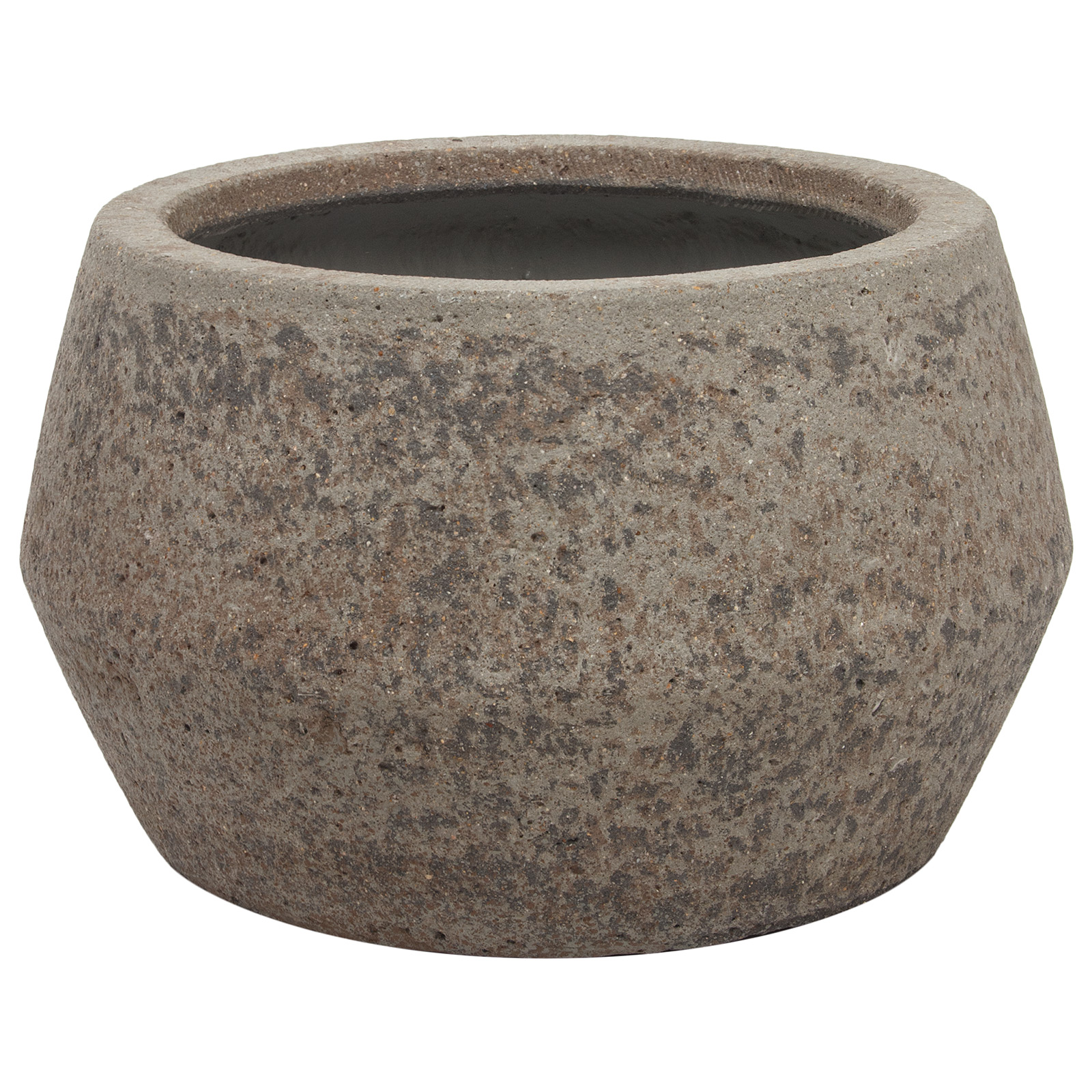 Кашпо Nobilis Marco "Stone Grey Crater" (файкостоун), D36xH21,5 см Серый