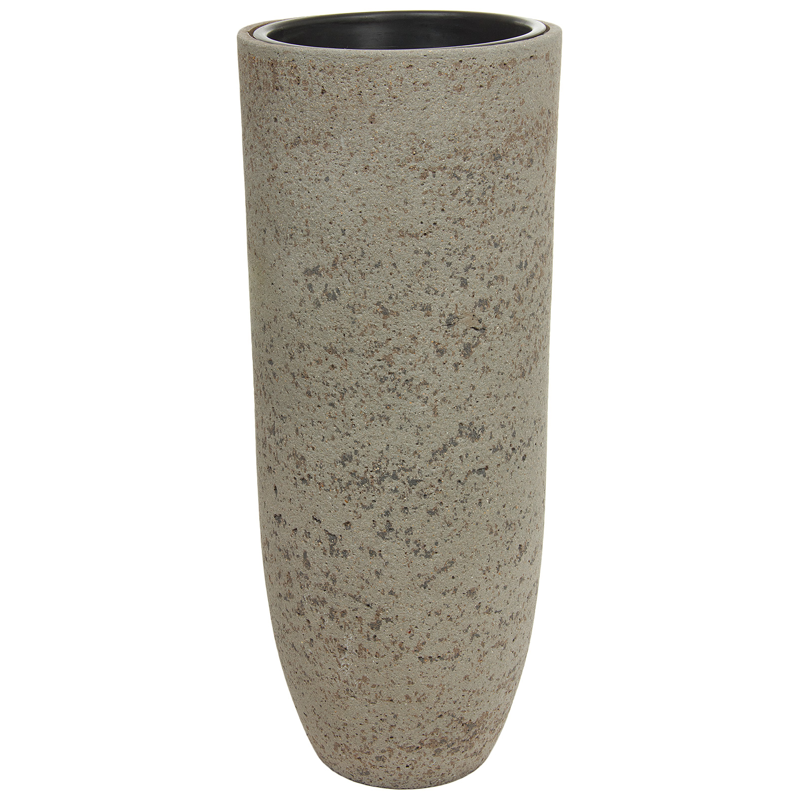Кашпо Nobilis Marco "Plain grey stone Vase" (файкостоун), D33хH82,5 см, с тех.горшком Серый