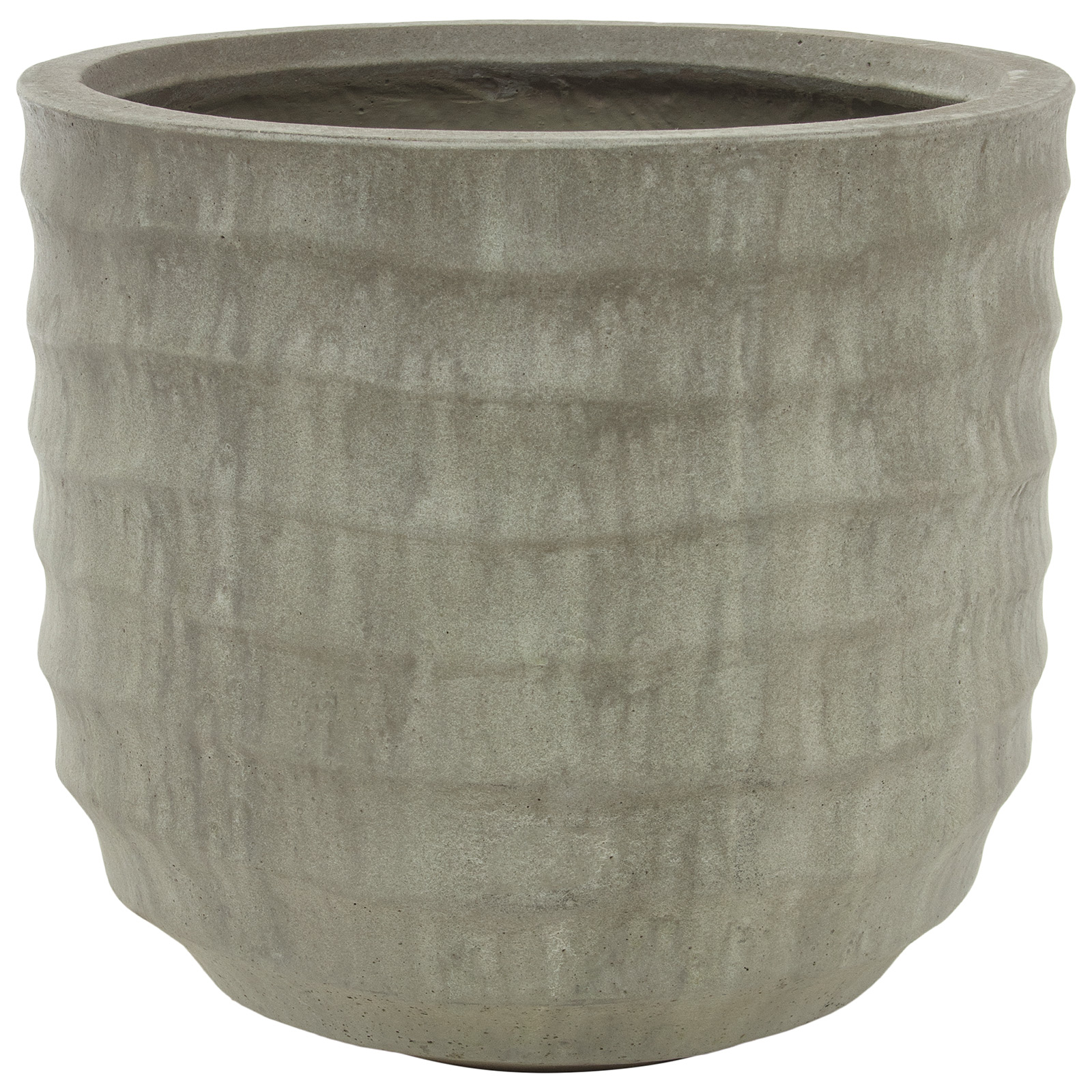 Кашпо Nobilis Marco "Horizontal waves antique green Jar" (файкостоун), D33хH31 см Зеленый