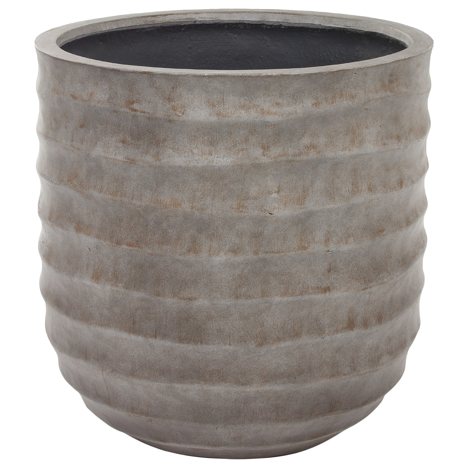 Кашпо Nobilis Marco "Horizontal waves fossil wood Jar" (файкостоун), D55хH57 см Коричневый