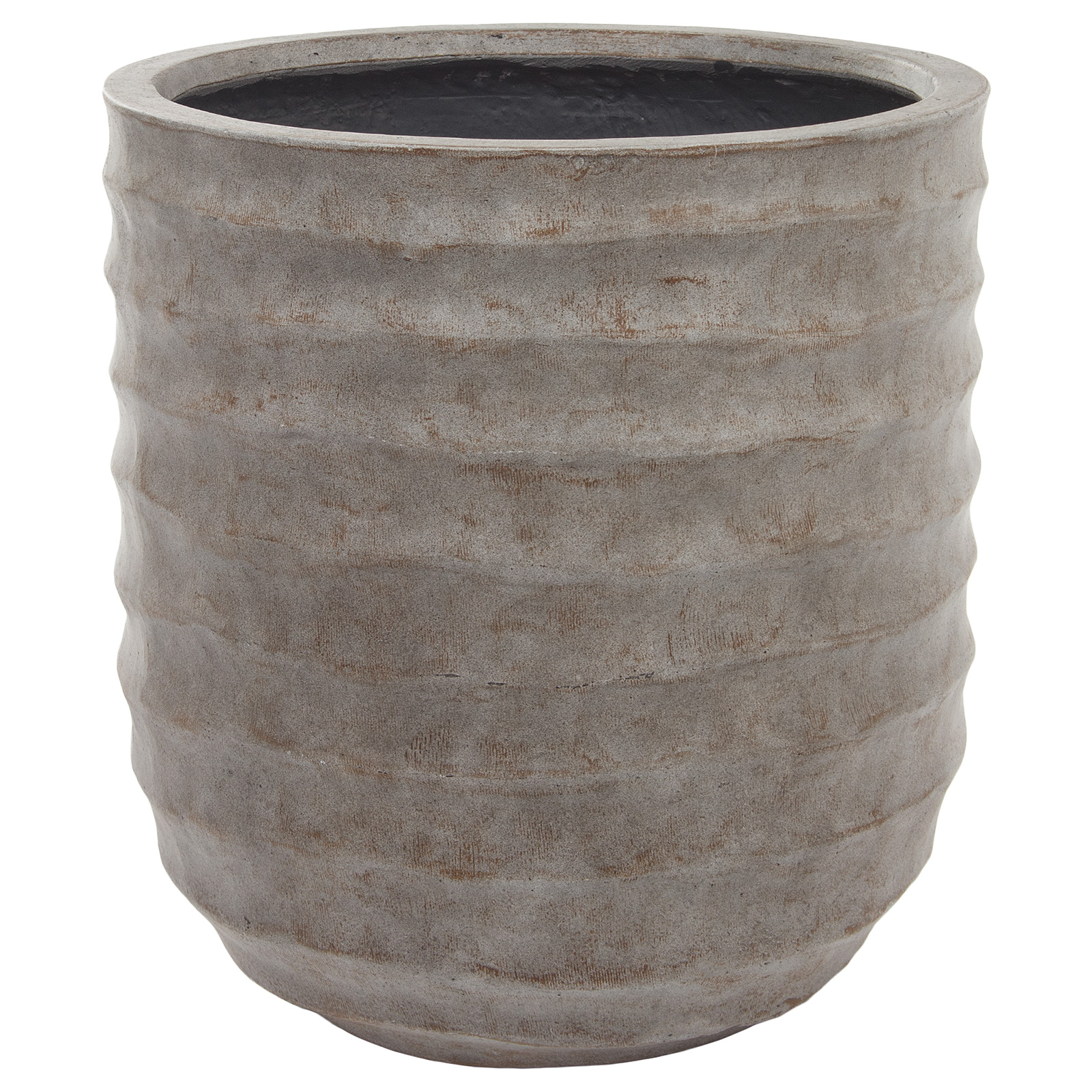 Кашпо Nobilis Marco "Horizontal waves fossil wood Jar" (файкостоун), D40хH44 см Коричневый