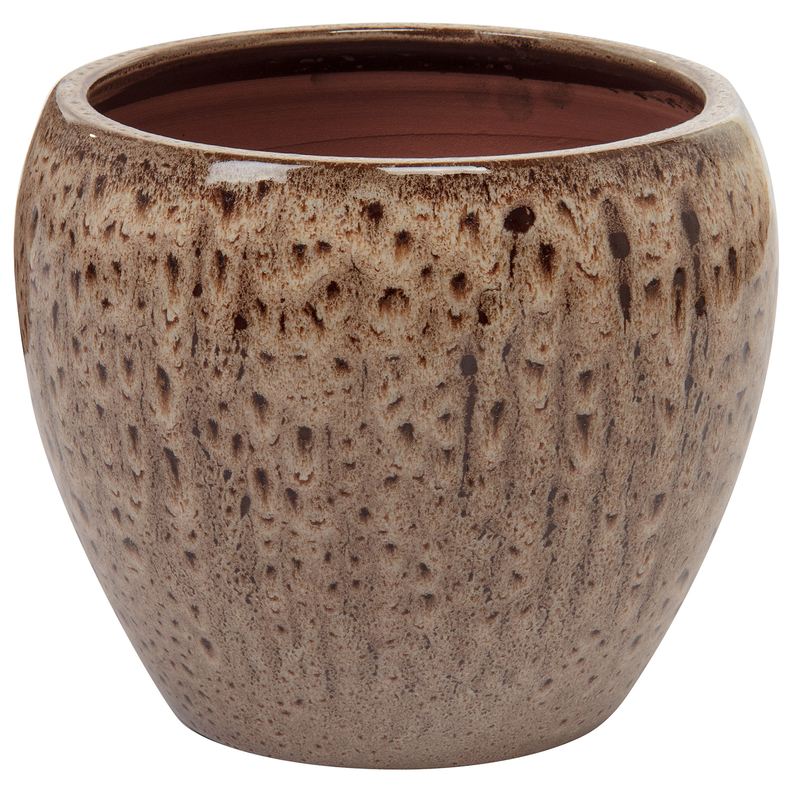 Кашпо Nobilis Marco "Sandy Beige Round" (керамика), D24хH28 см Коричневый