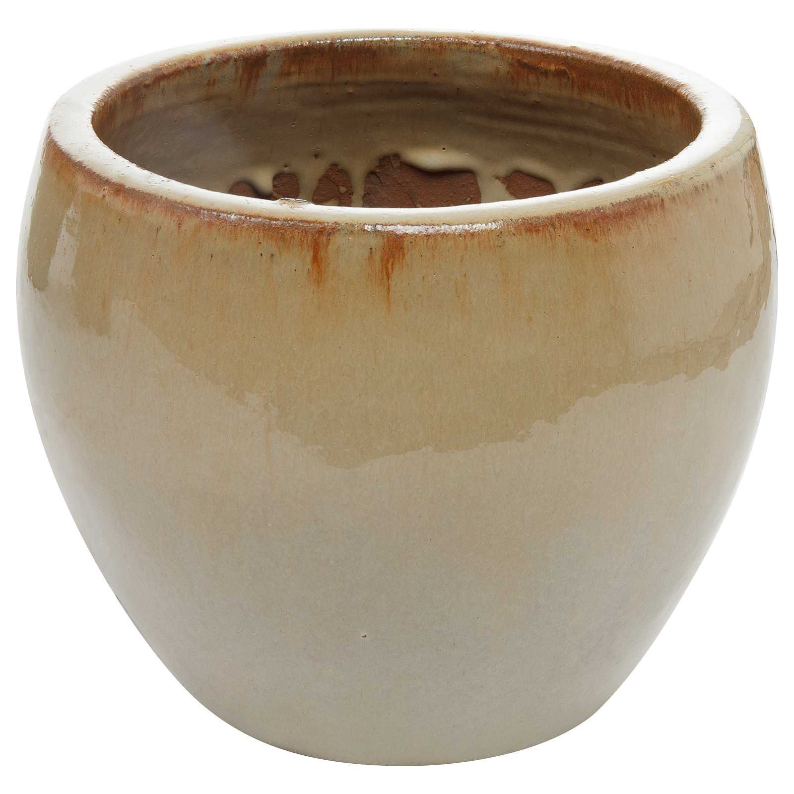 Кашпо Nobilis Marco "Cream Round" (керамика), D28хH23,5 см Кремовый