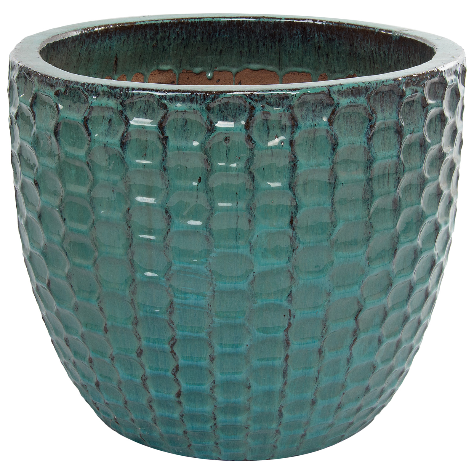 Кашпо Nobilis Marco "Ocean Blue Relief Jar" (керамика), D57хH48 см Зеленый