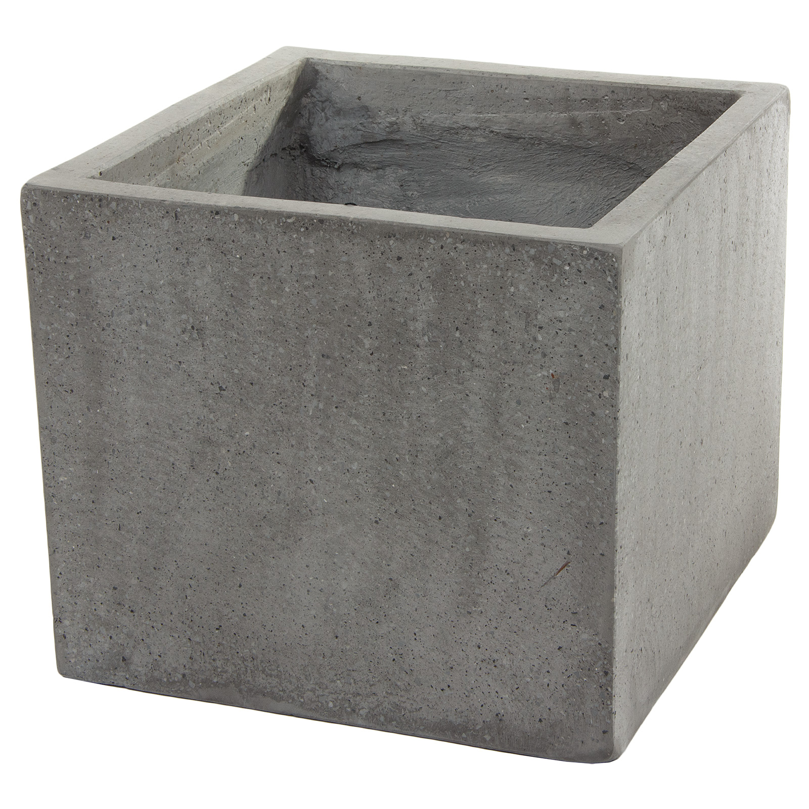 Кашпо Nobilis Marco "Grey Cube" (полистоун), 38х38хН32 см Серый