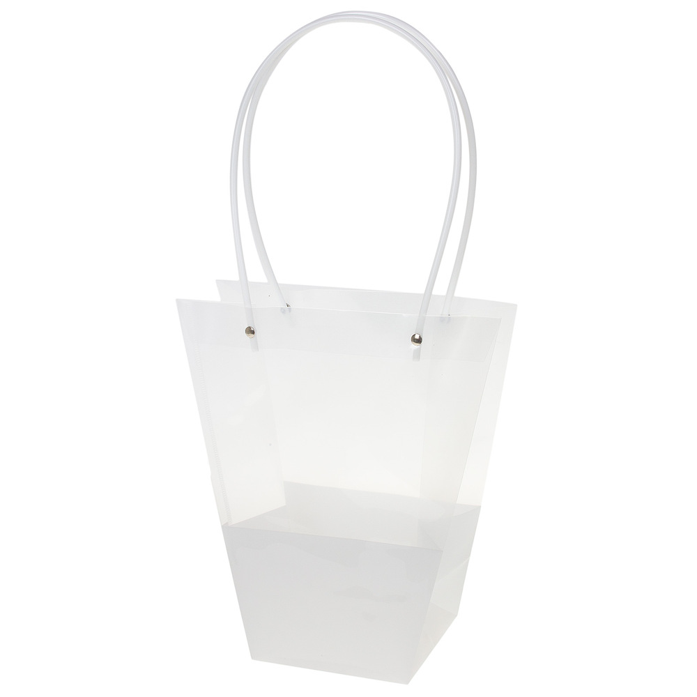 Пакет подарочный (пластик), 24x12xH26 см, набор (10 шт) Белый