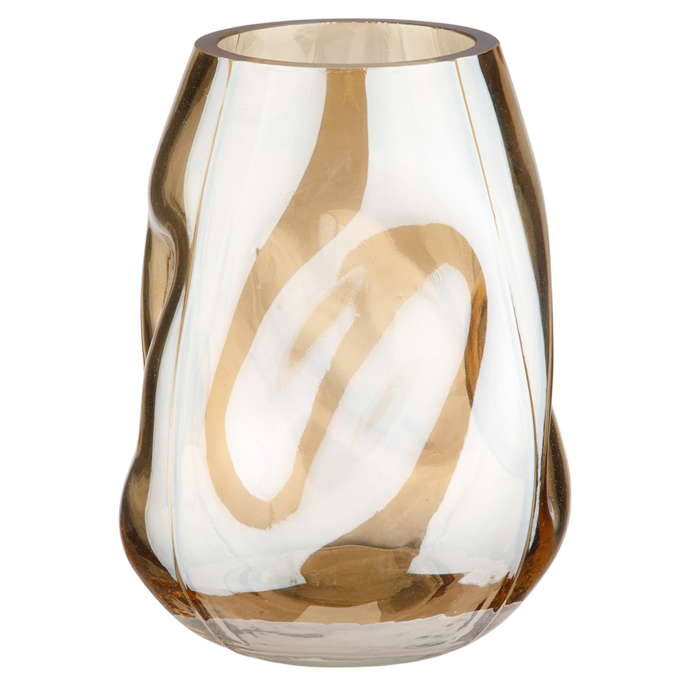 Ваза "Paper" (стекло), D8xH18 см Бежевый