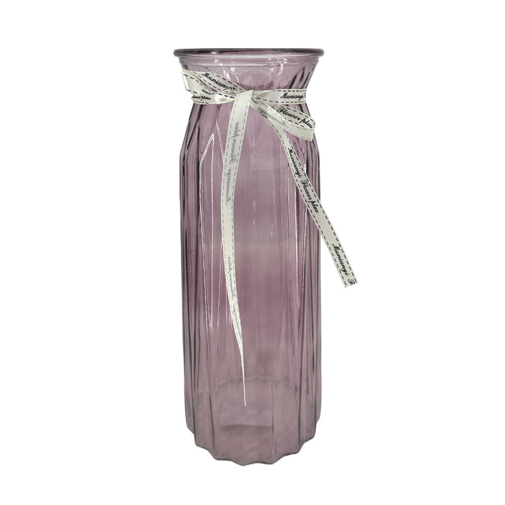 Ваза "Flower world" (стекло), D10хH30 см В ассортименте