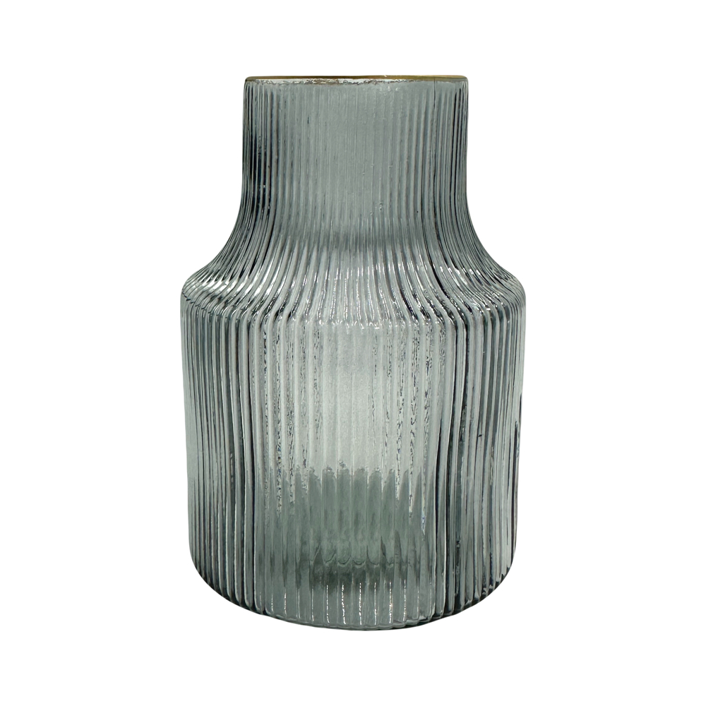 Ваза "France" (стекло), D11хH19 см Серый