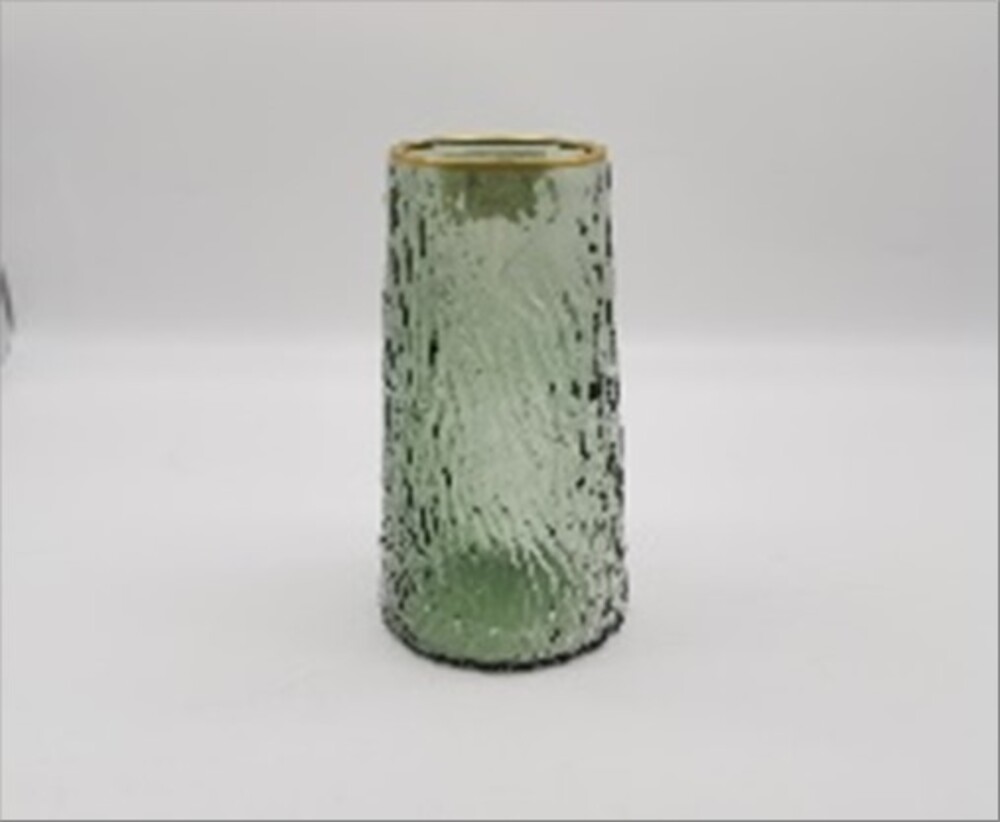 Ваза "Rain Slide" (стекло), D10хH22 см Зеленый