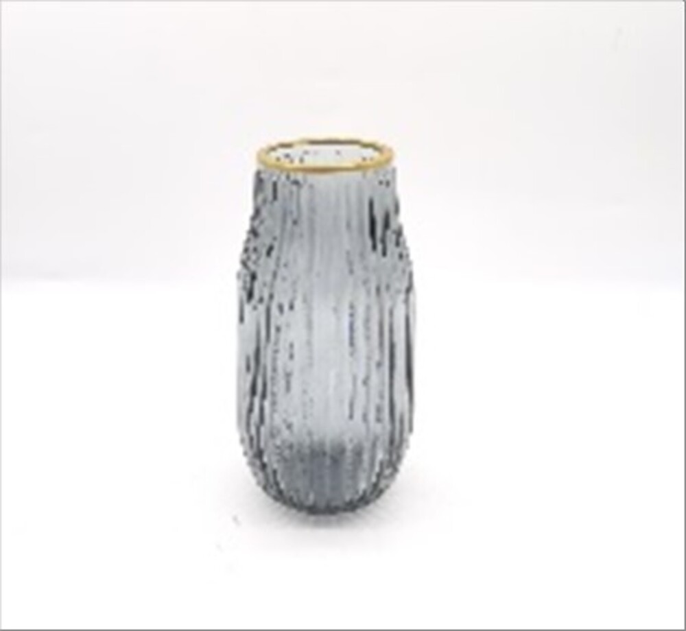 Ваза "Rain Air" (стекло), D9хH20 см Серый