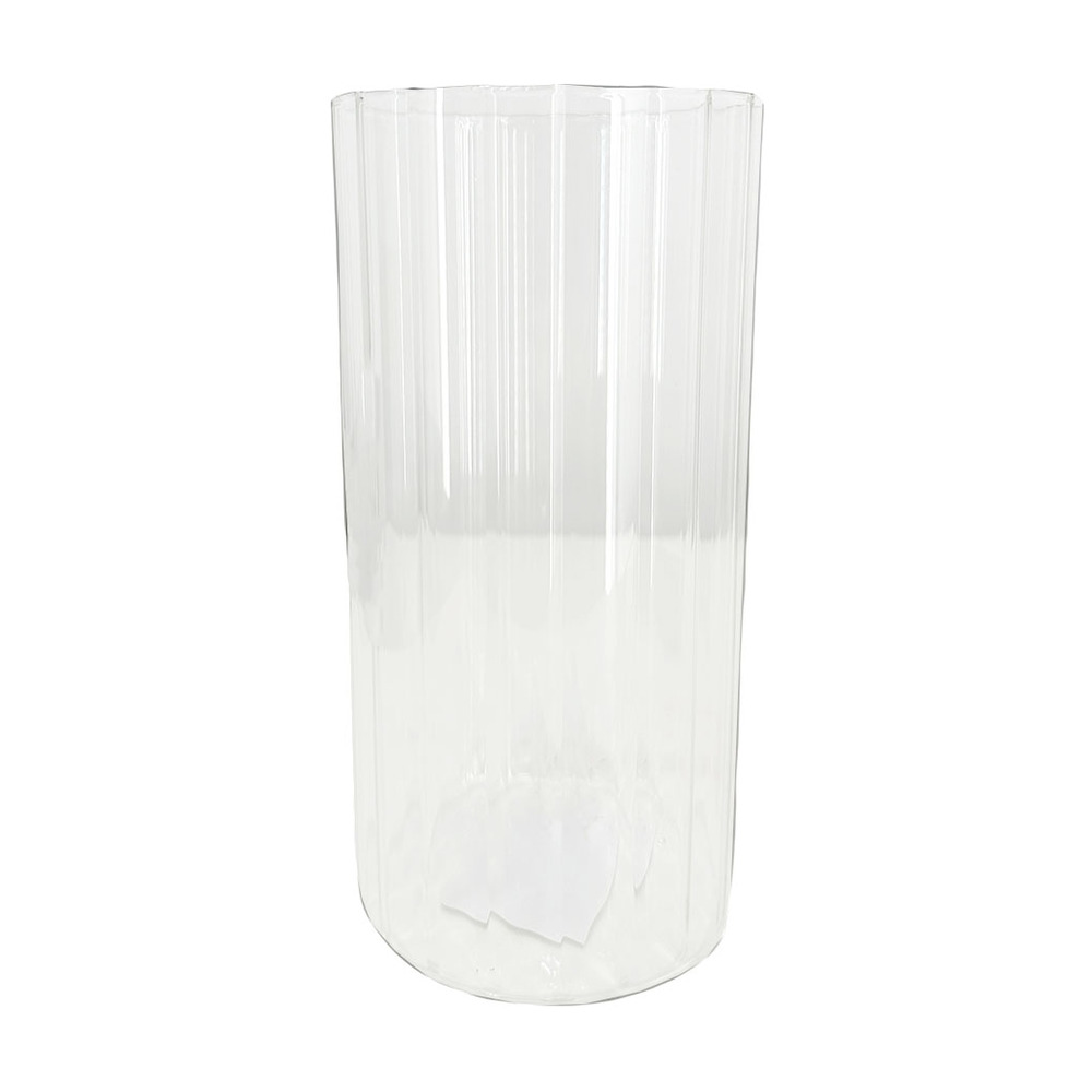 Ваза "Трубка 100 грани" (стекло), D10хH20 см Прозрачный