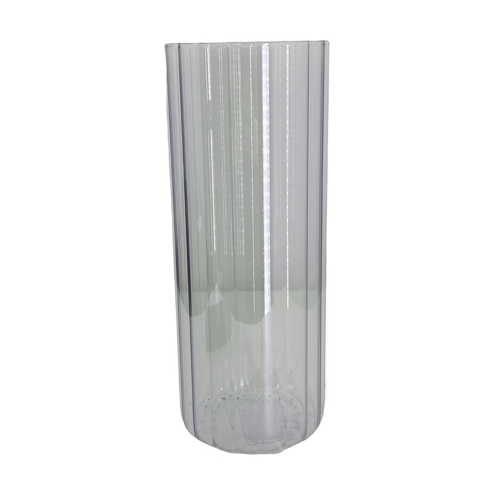 Ваза "Трубка 100 грани" (стекло), D10хH25 см Голубой