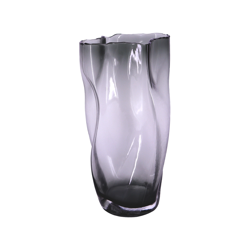 Ваза "Paper" (стекло), D15,5хH28 см Серый