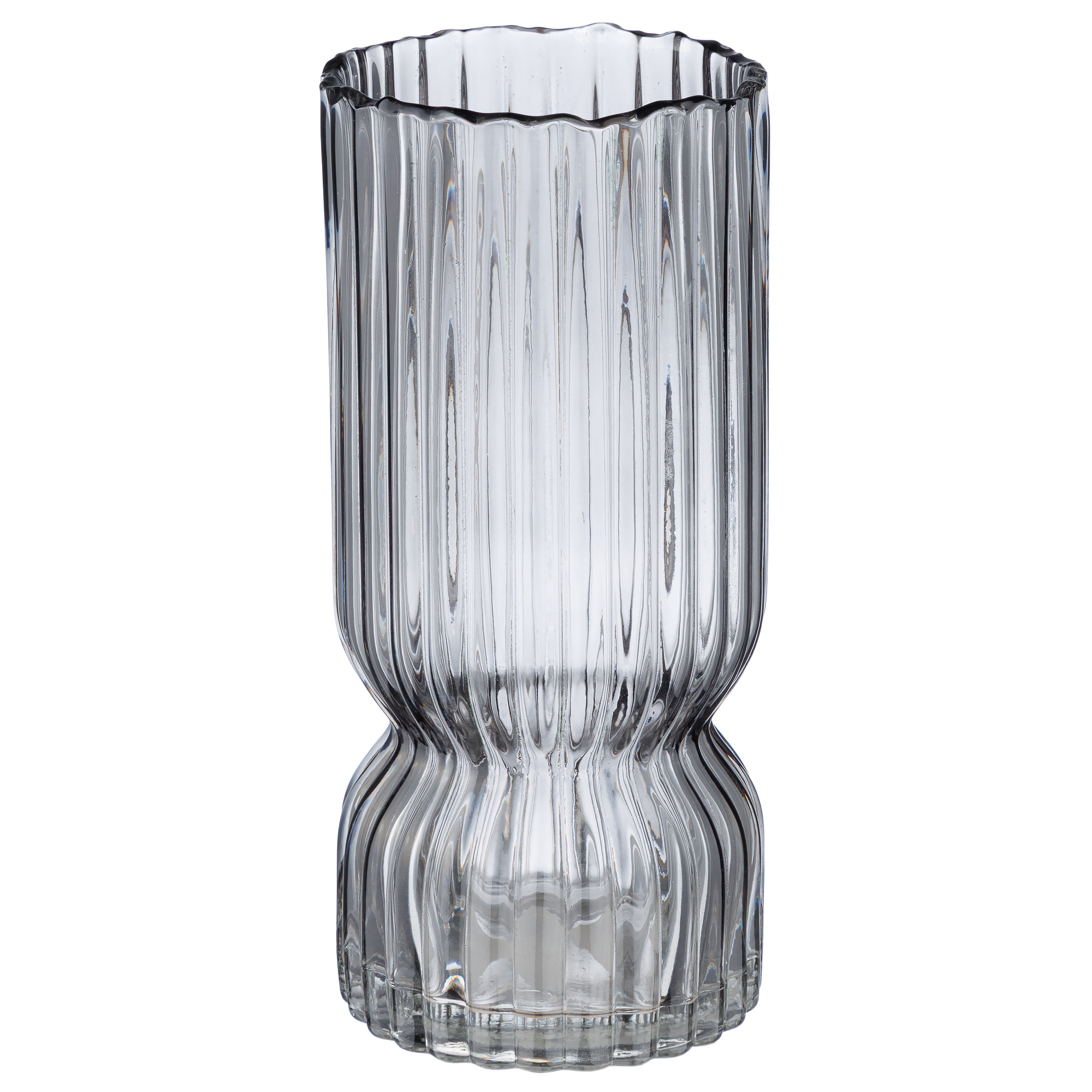 Ваза "Beauty L" (стекло), D11,5xH24,5 см Серый